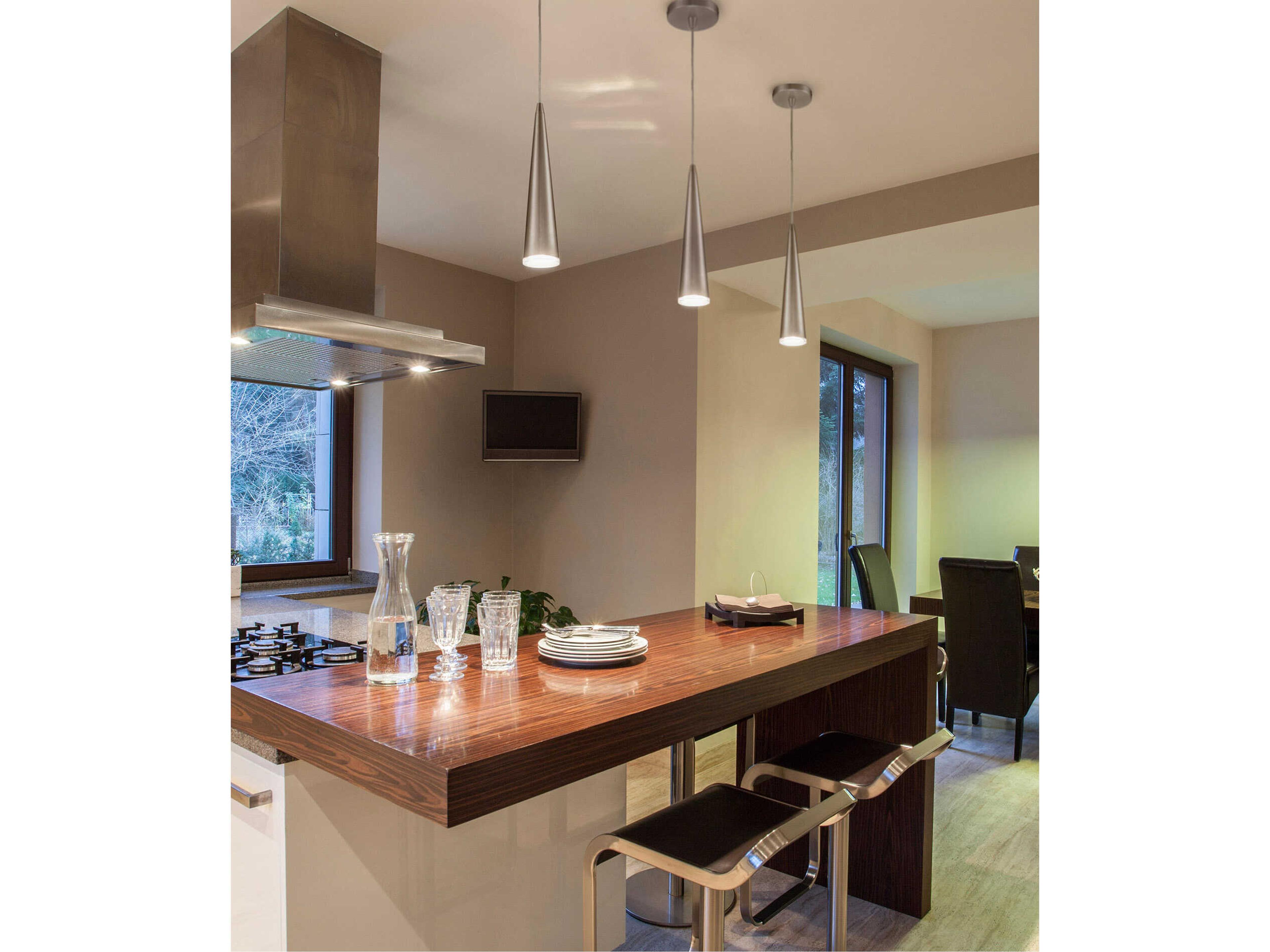 Kuzco Lighting Mina Brushed Nickel Mini Pendant