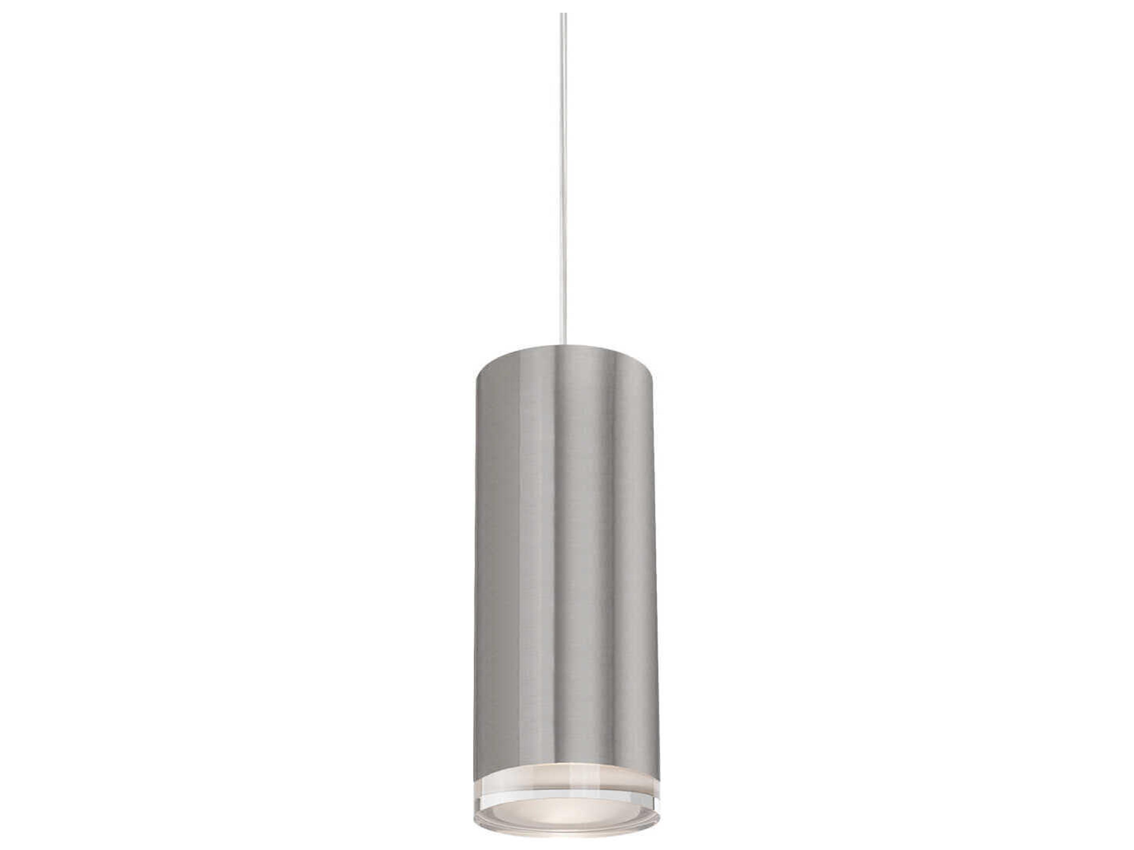 Cameo Brushed Nickel Cylinder Mini Pendant