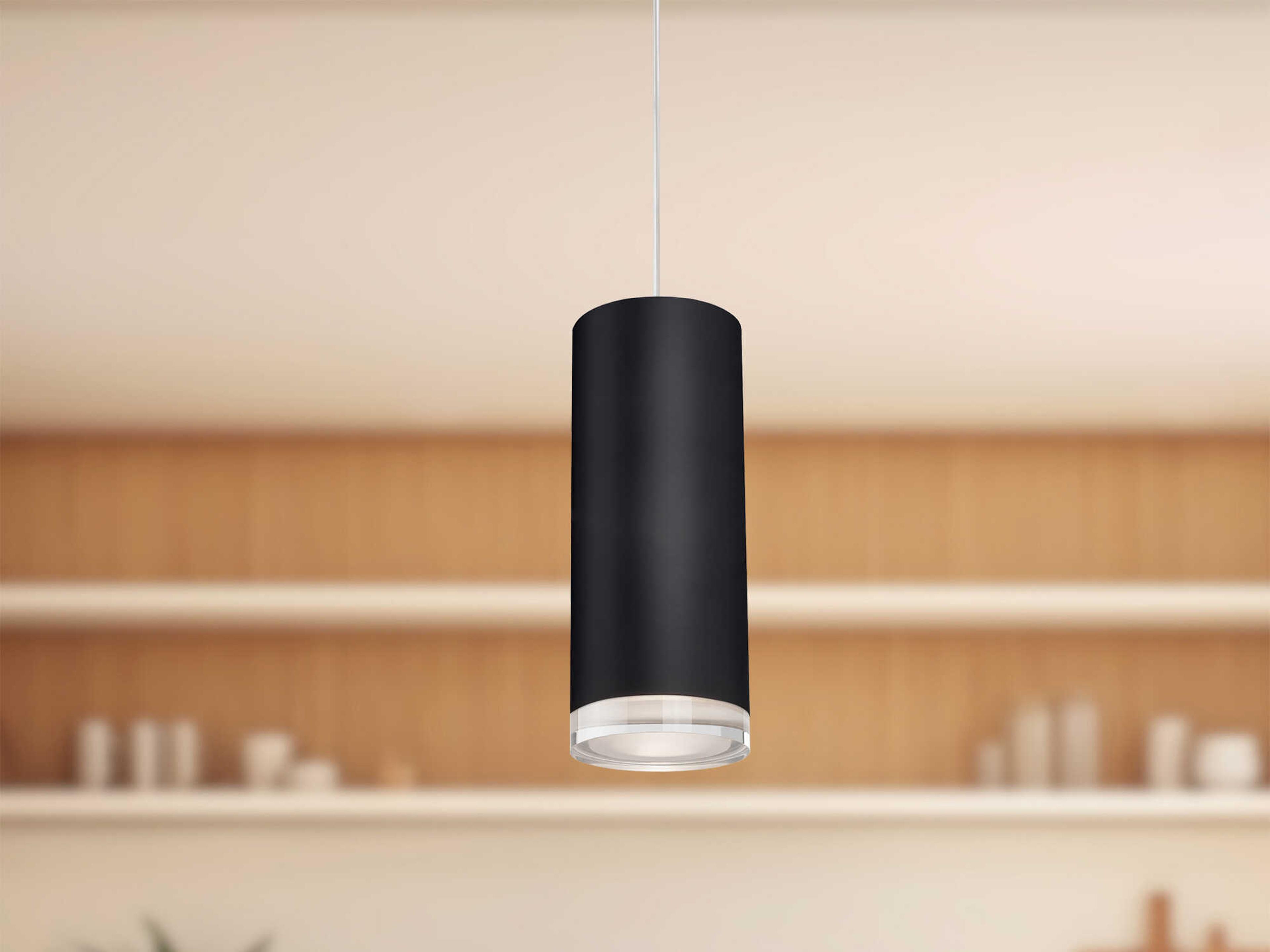 Kuzco Lighting Cameo Black Cylinder Mini Pendant