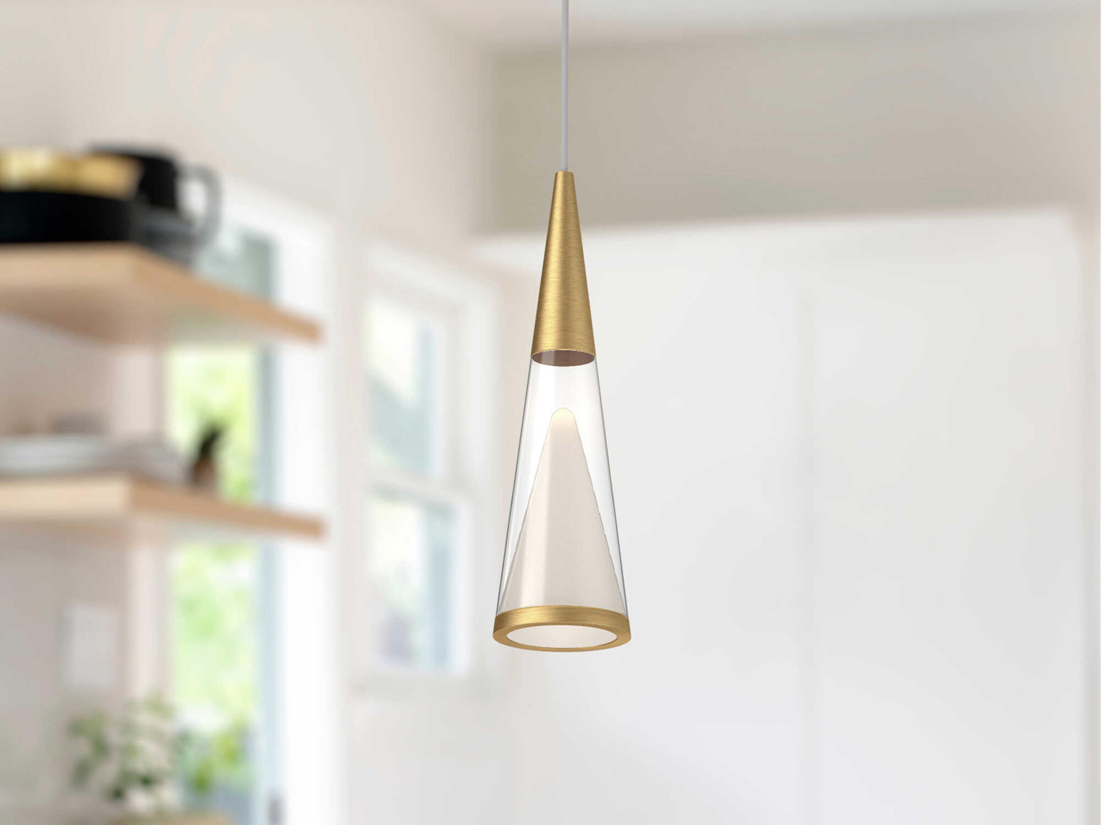 Kuzco Lighting Malabar Brushed Gold Mini Pendant