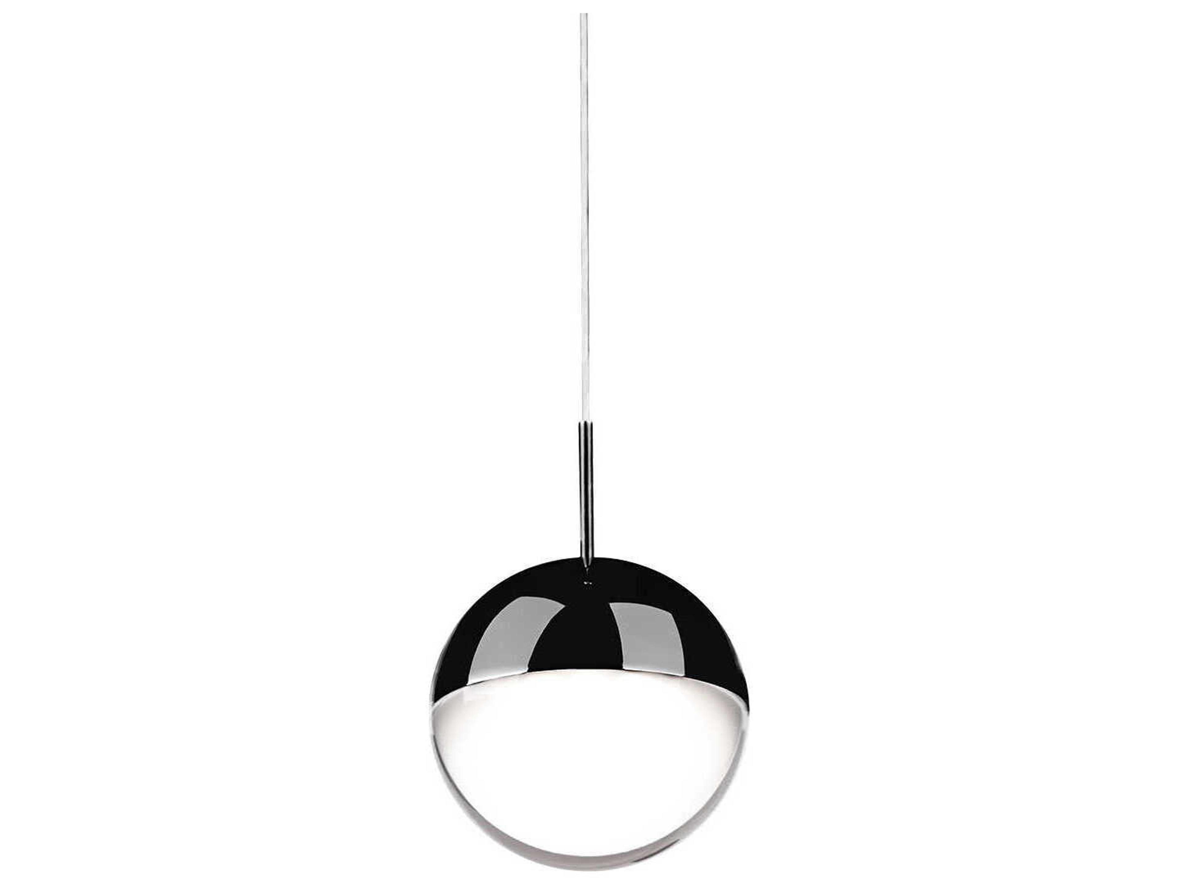 Pluto Black Chrome Globe Mini Pendant