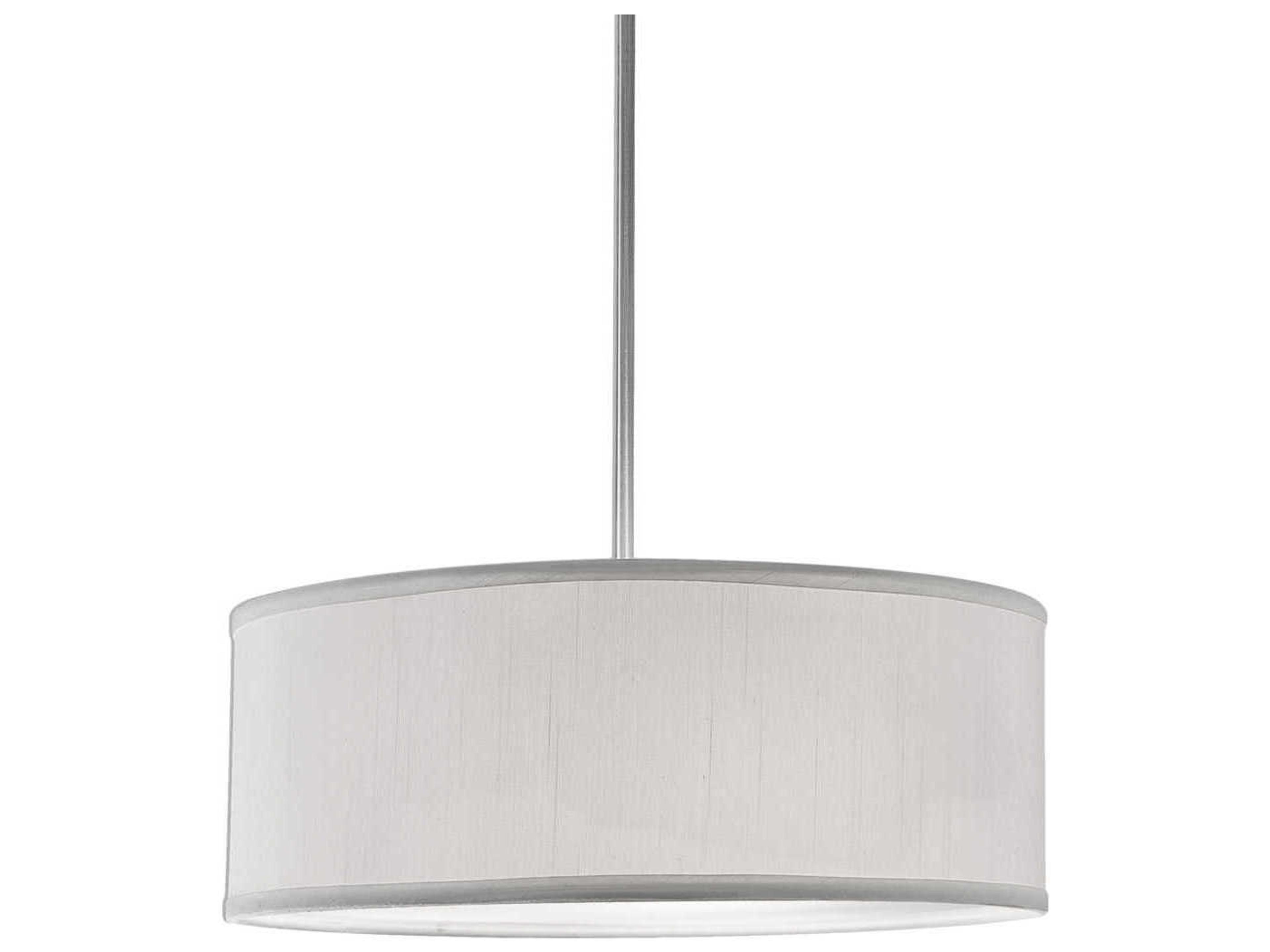 Gregory 3-Light White Drum Pendant
