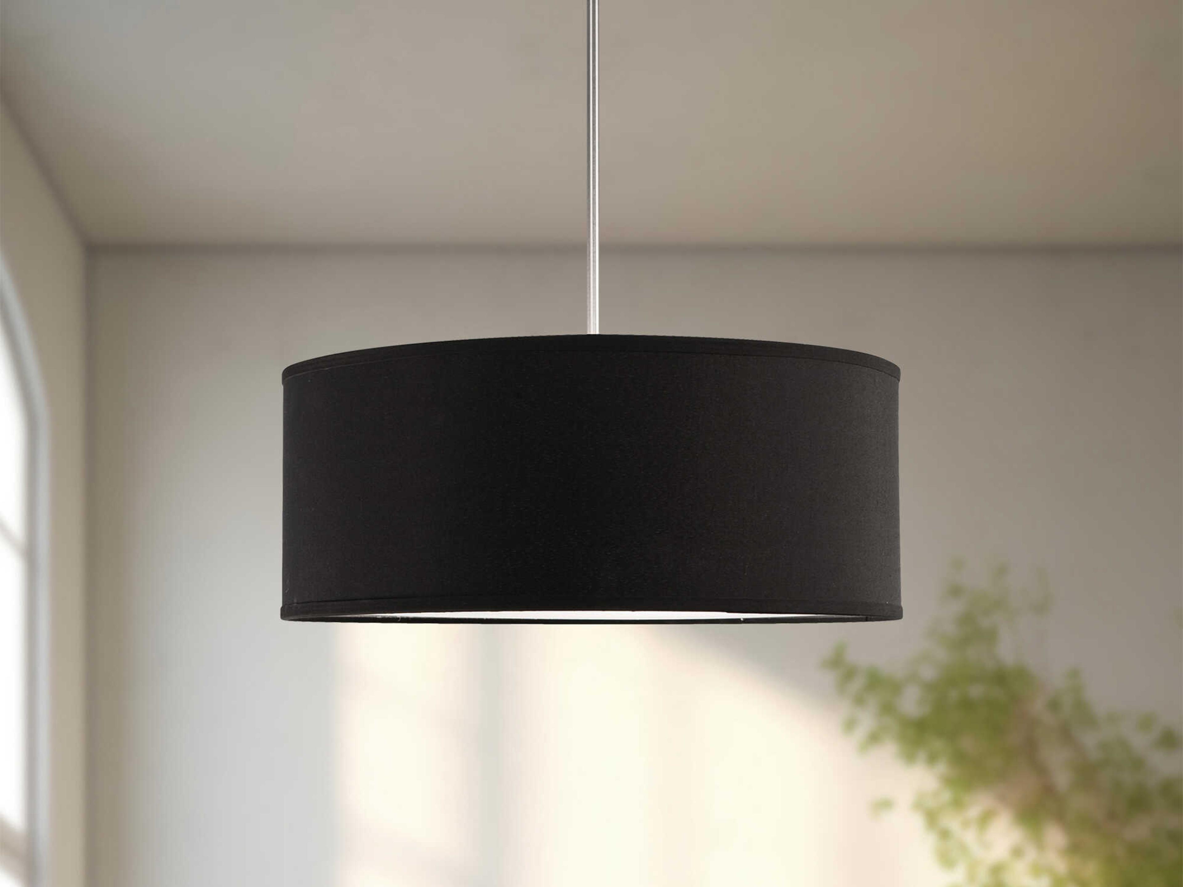 Kuzco Lighting Gregory 3-Light Black Drum Pendant