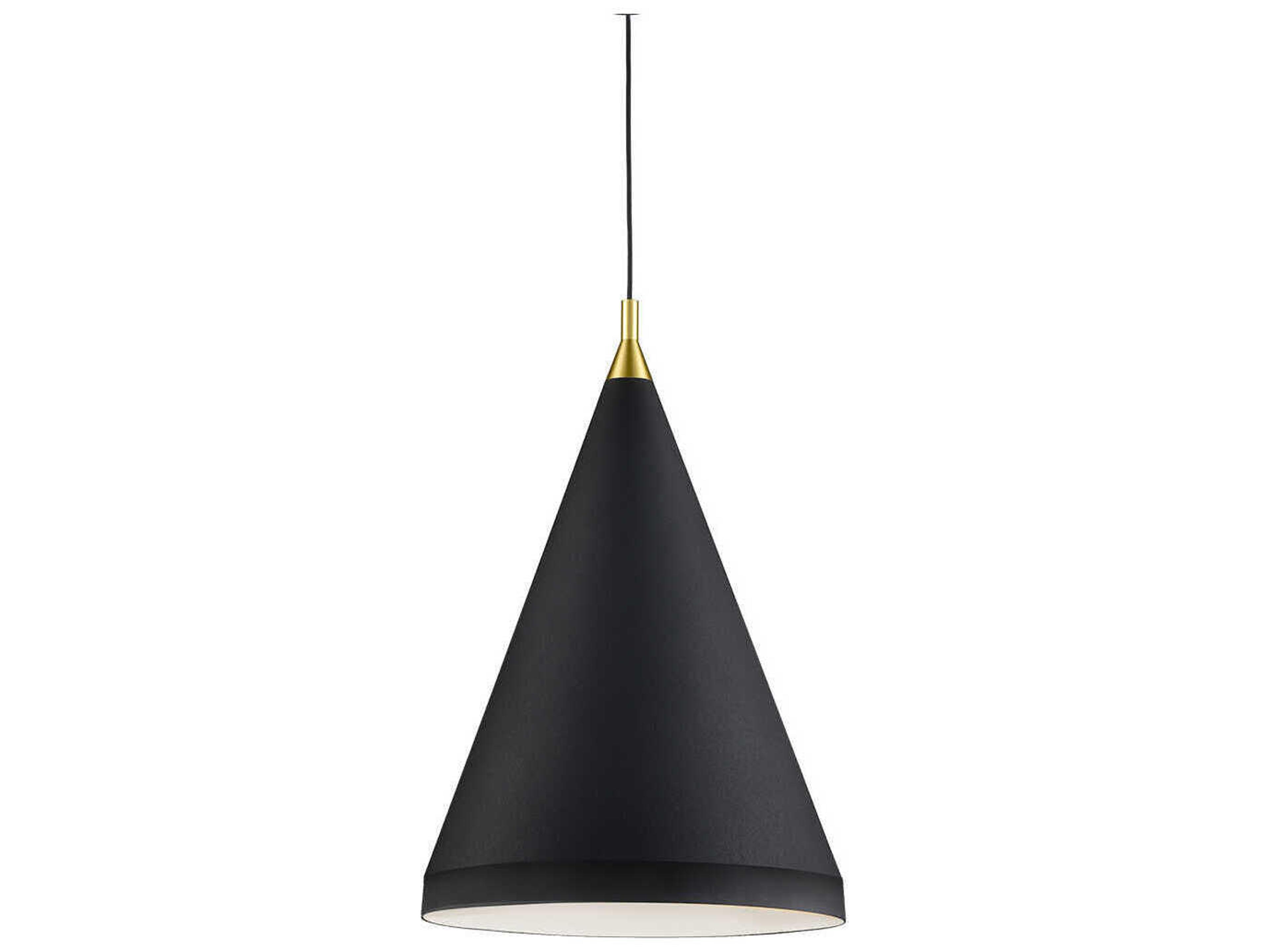 Dorothy 1-Light Black Gold Pendant