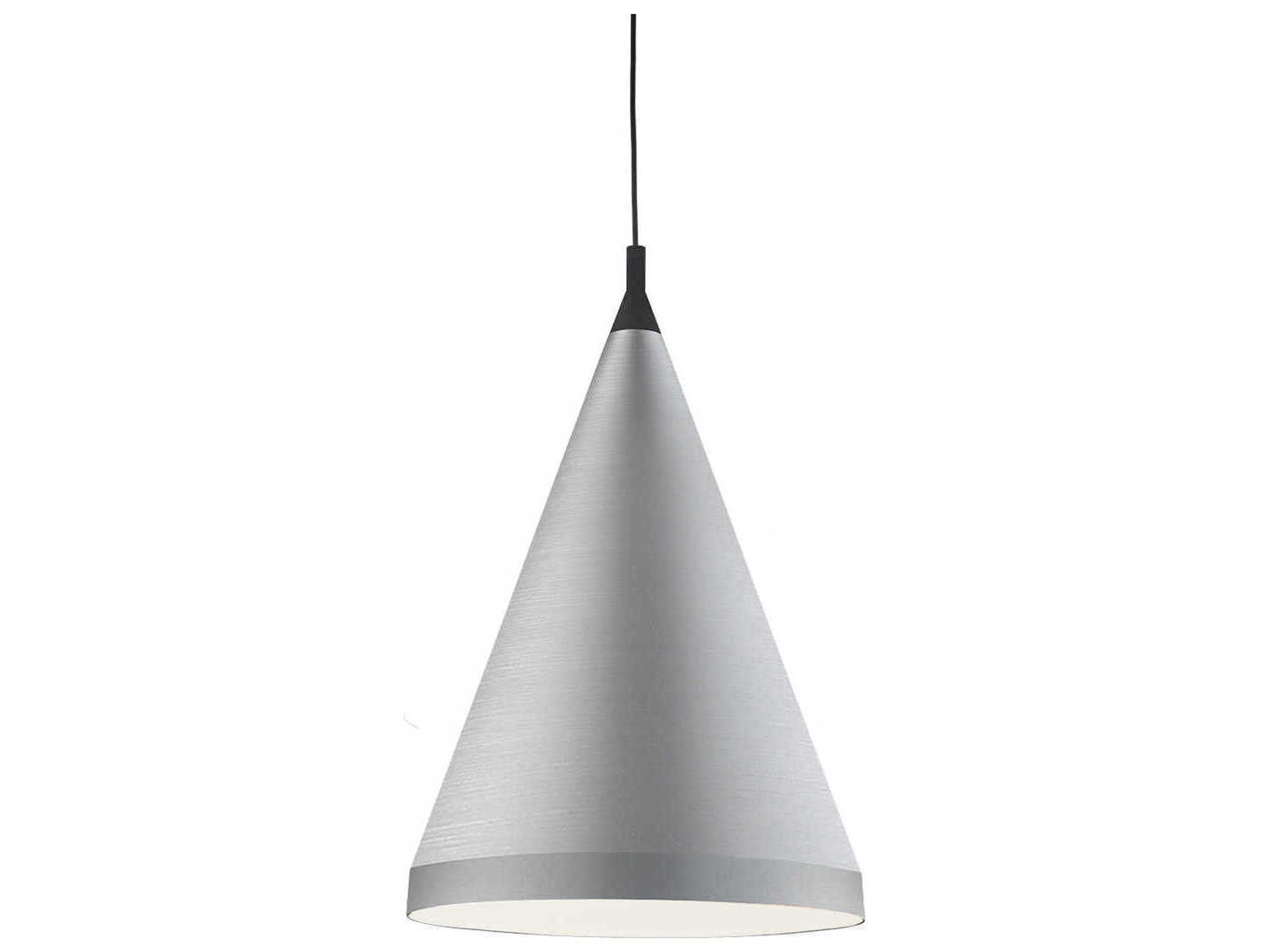 Dorothy 1-Light Brushed Nickel Black Pendant