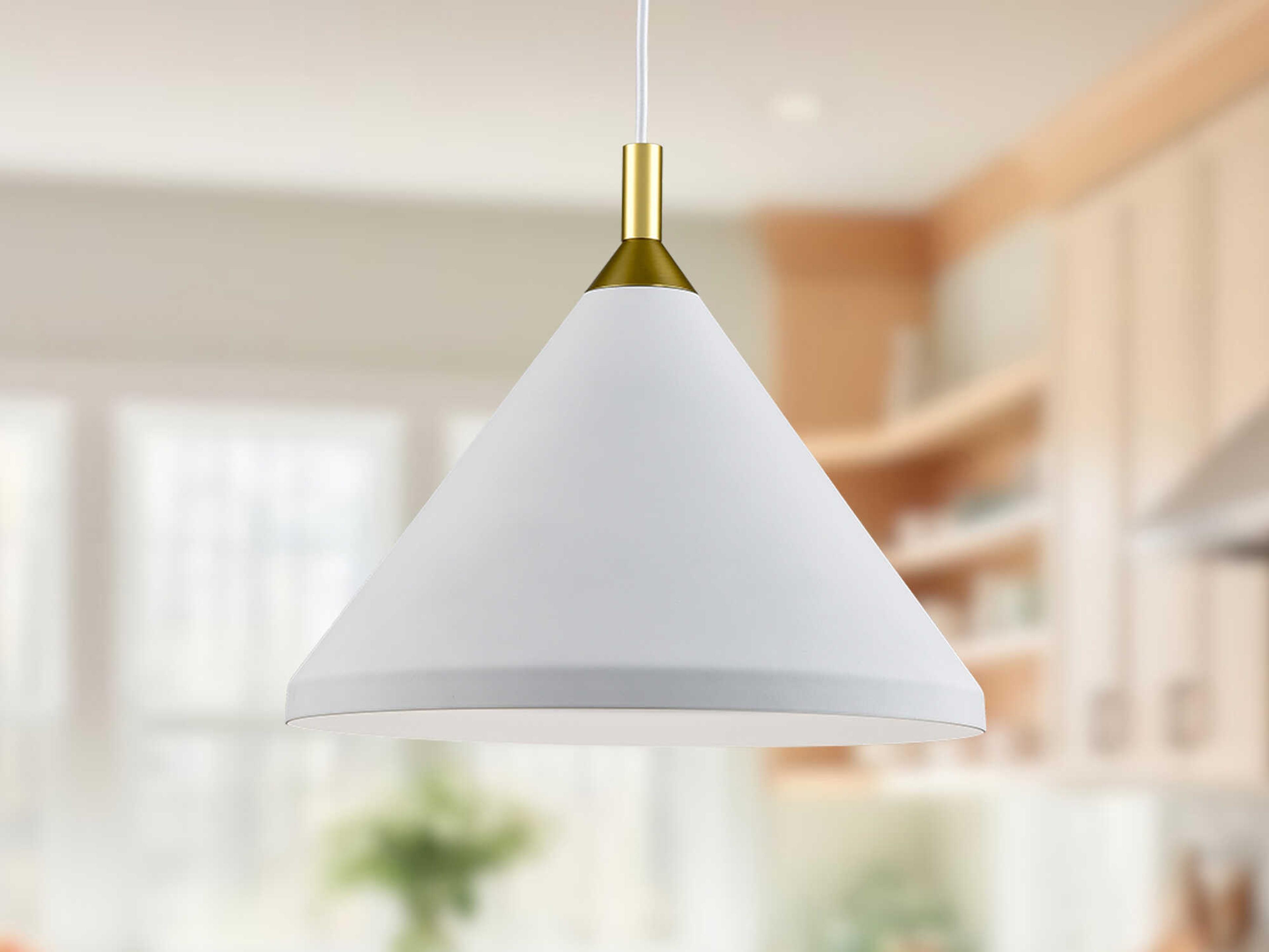 Kuzco Lighting Dorothy 1-Light White Gold Pendant