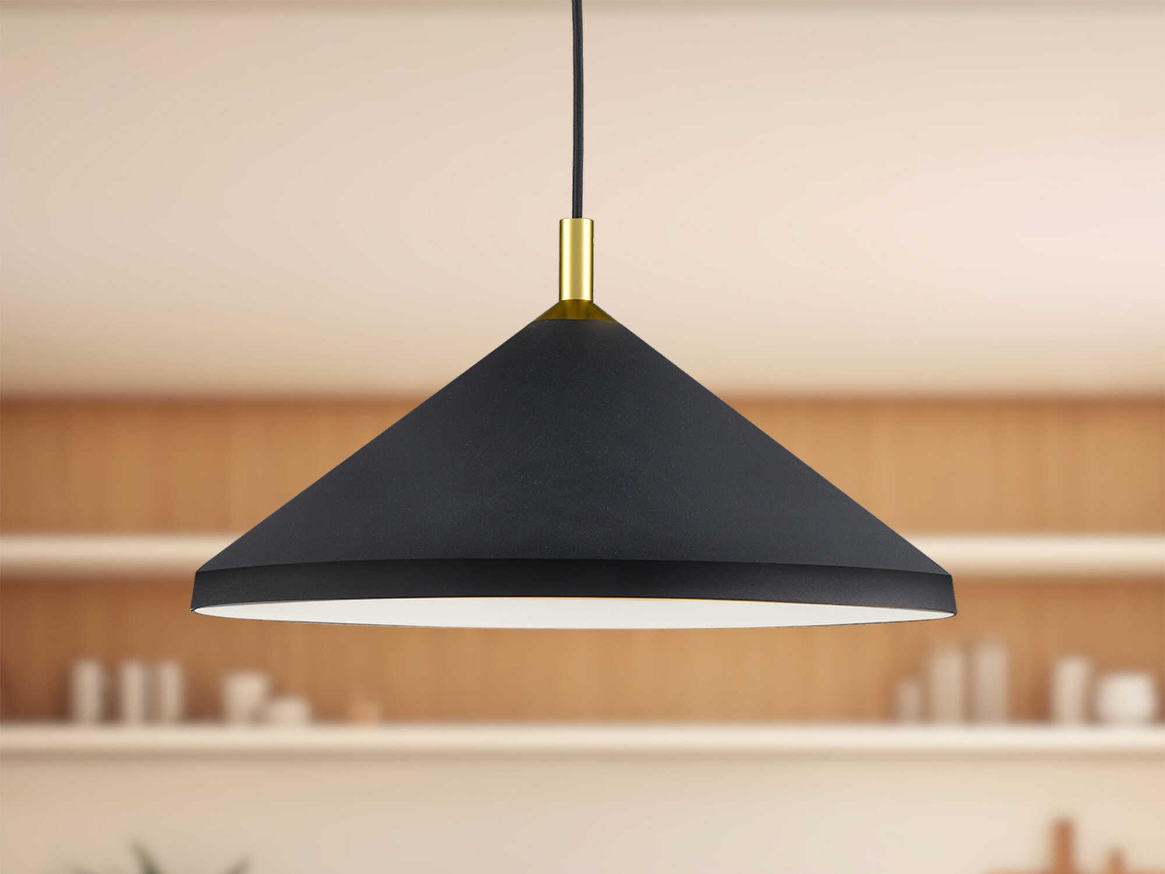 Kuzco Lighting Dorothy 1-Light Black Gold Pendant