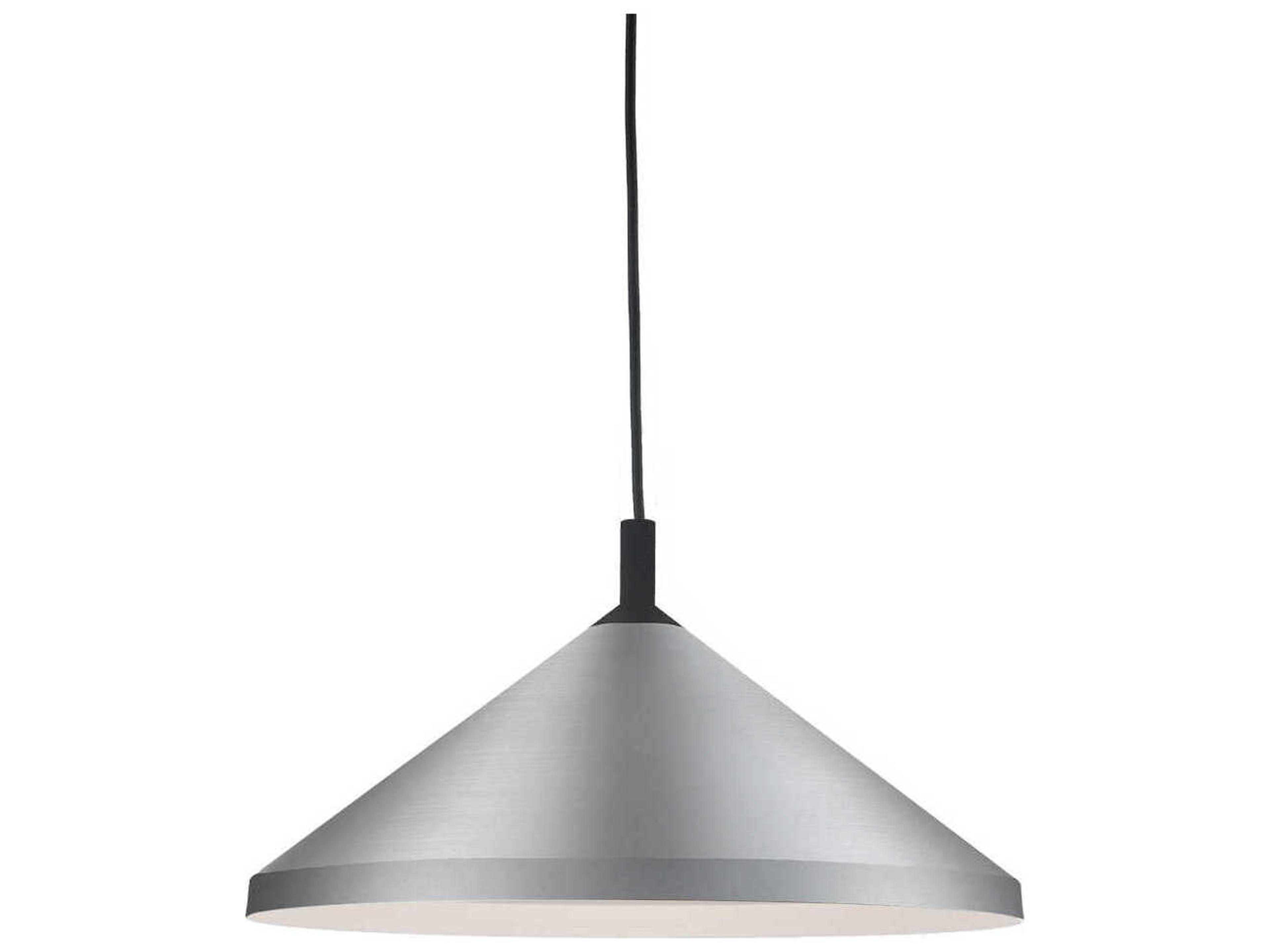 Dorothy 1-Light Brushed Nickel Black Pendant