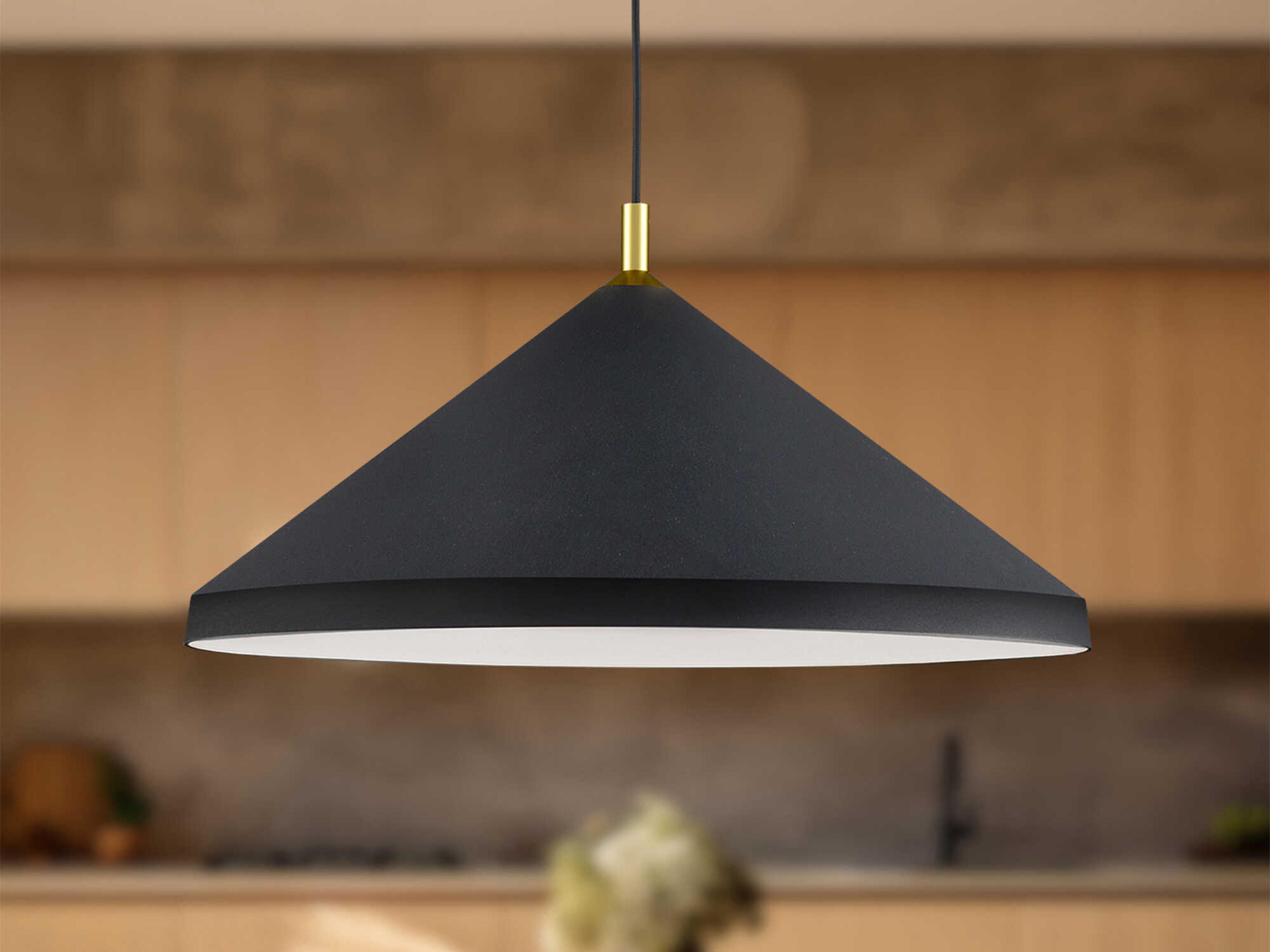 Kuzco Lighting Dorothy 1-Light Black Gold Pendant