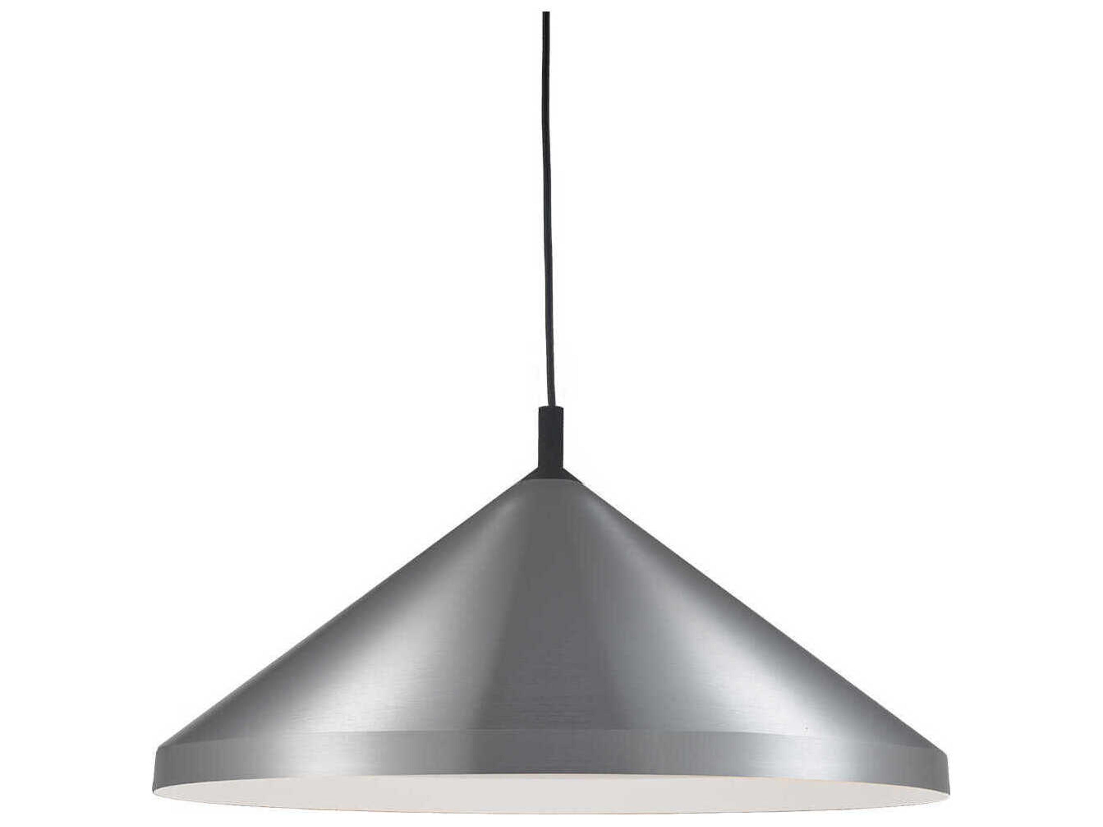 Dorothy 1-Light Brushed Nickel Black Pendant