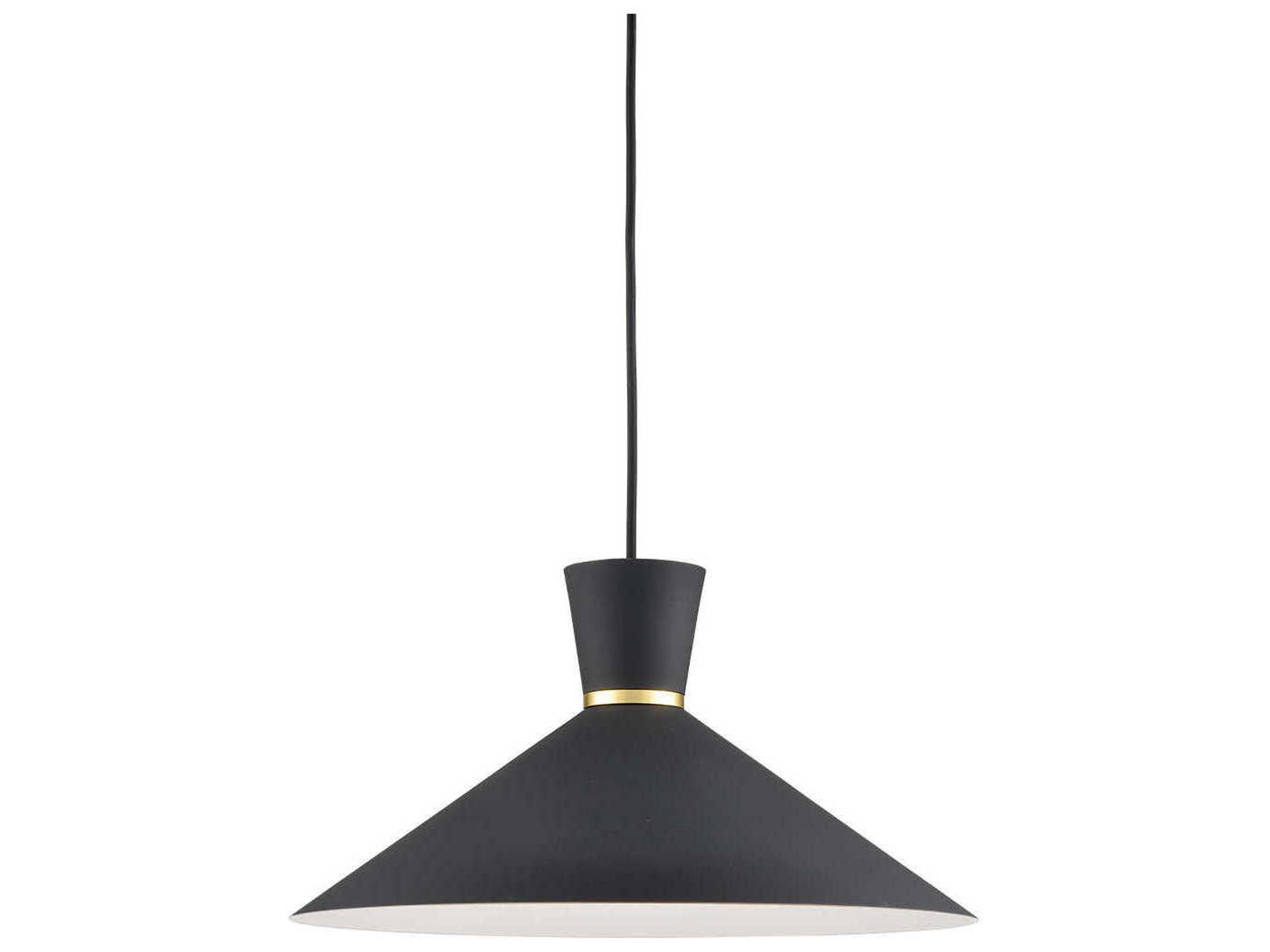 Vanderbilt 1-Light Black Gold Pendant