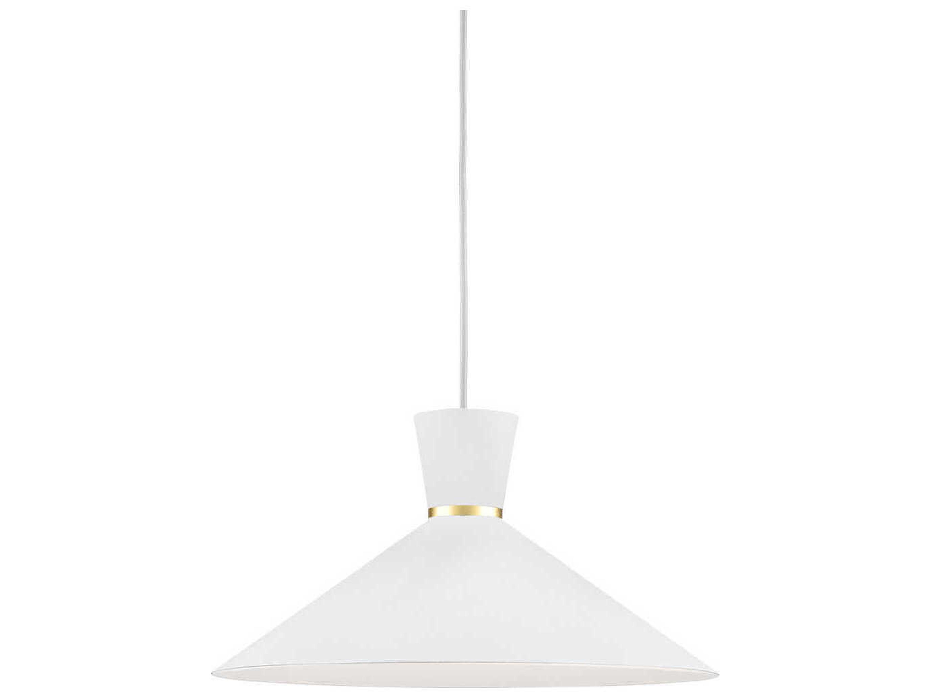 Kuzco Lighting Vanderbilt 1-Light White Gold Pendant