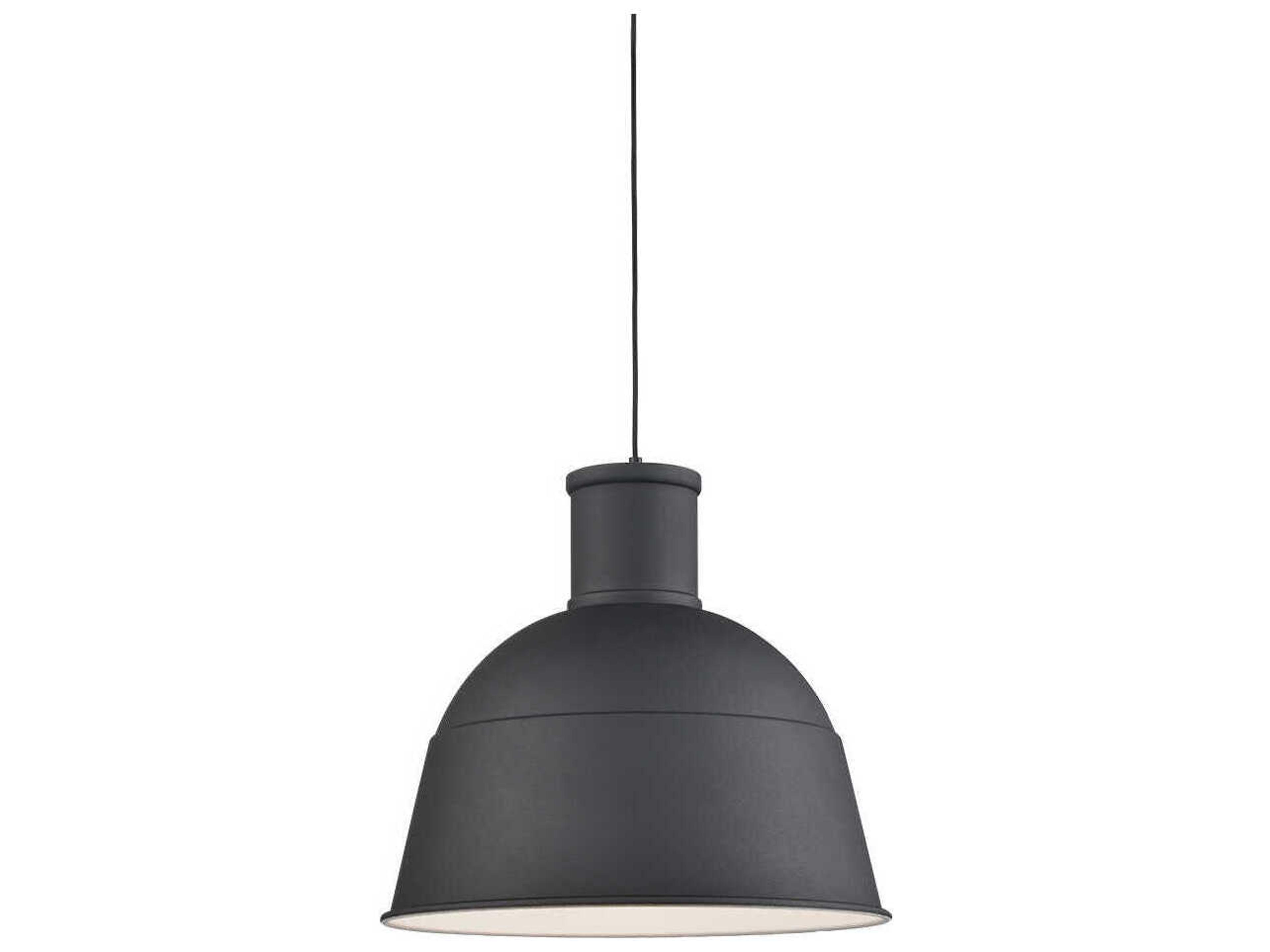 Irving 1-Light Black Dome Pendant
