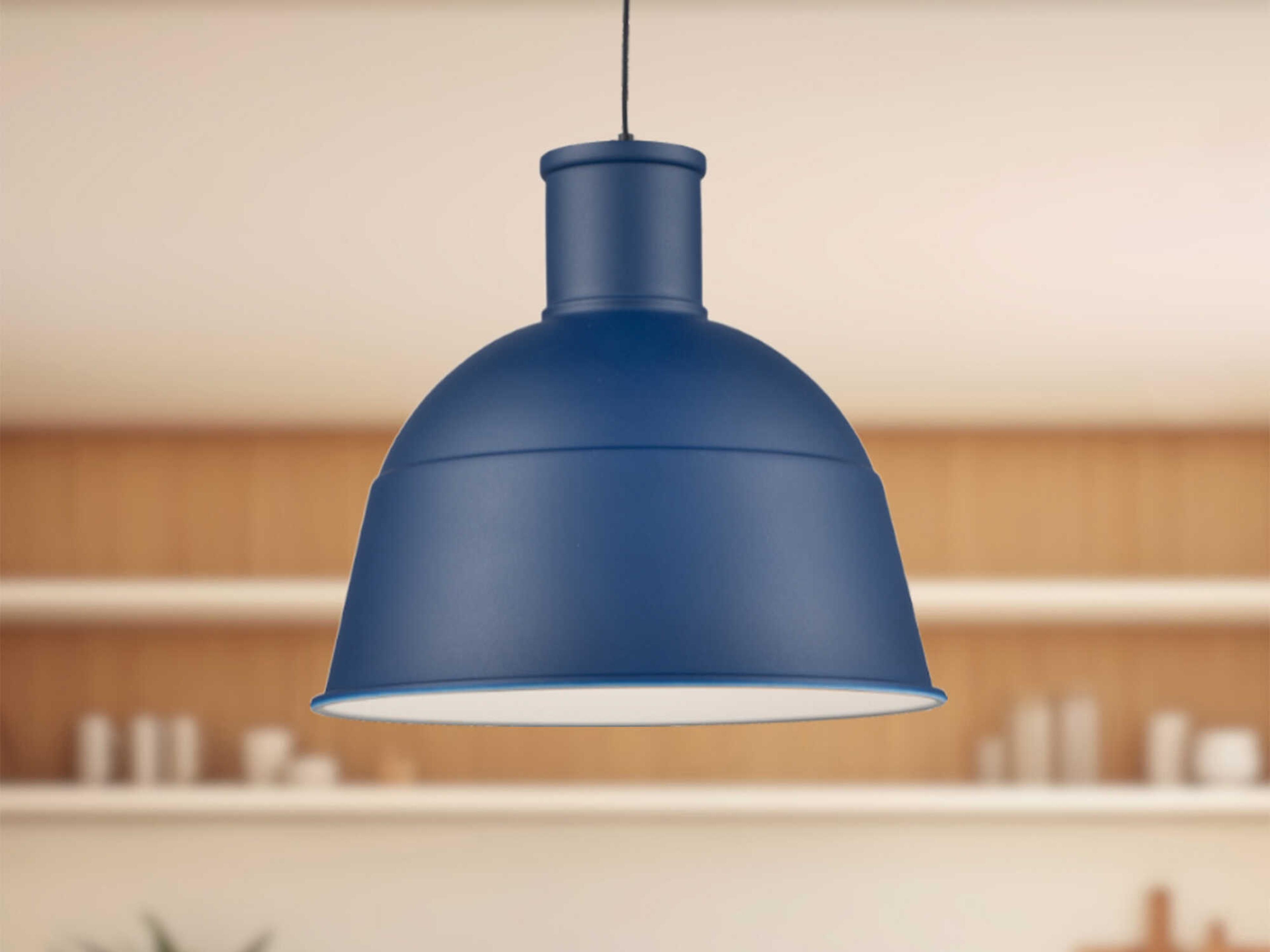 Kuzco Lighting Irving 1-Light Indigo Blue Dome Pendant