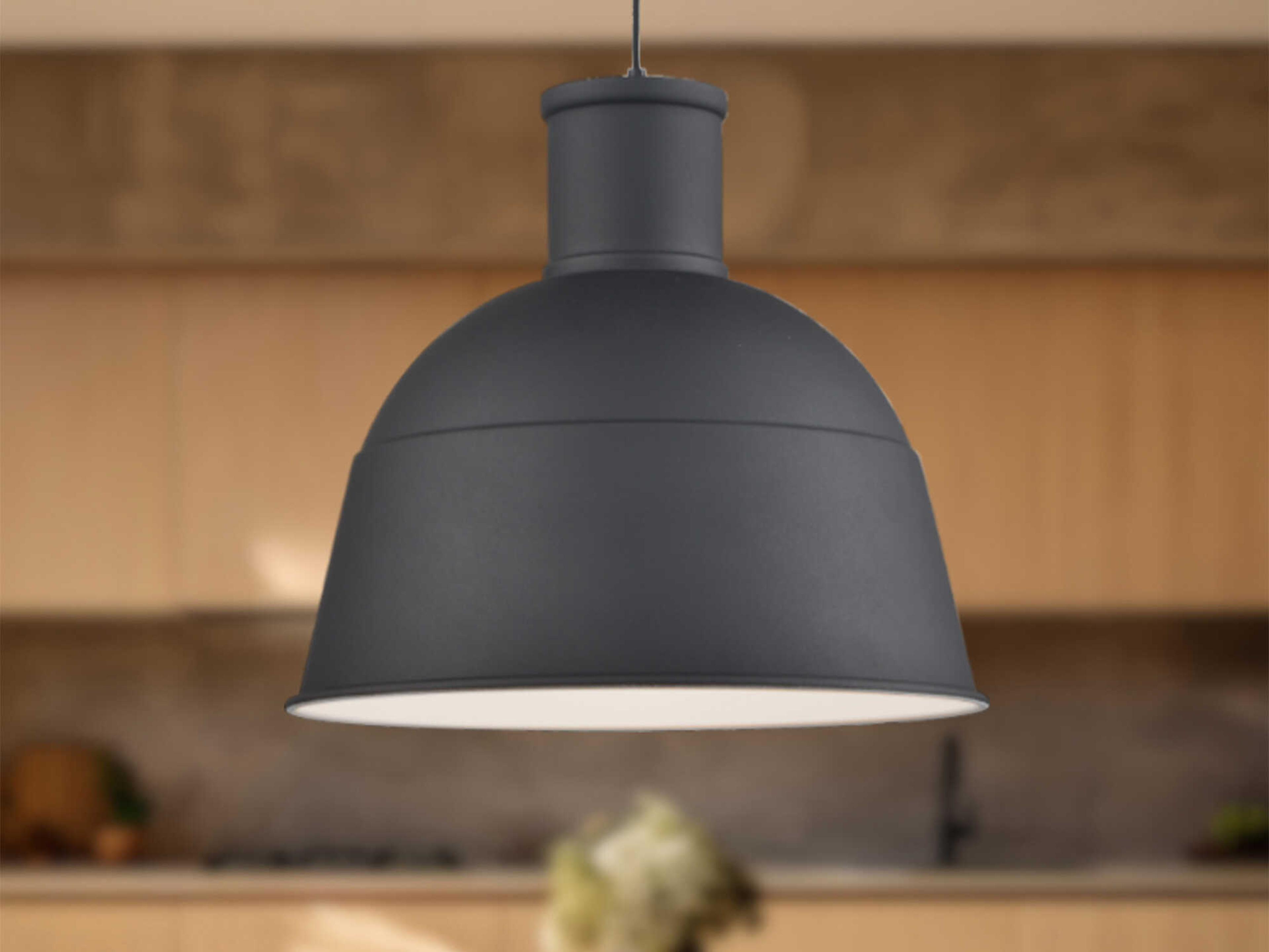 Kuzco Lighting Irving 1-Light Black Dome Pendant