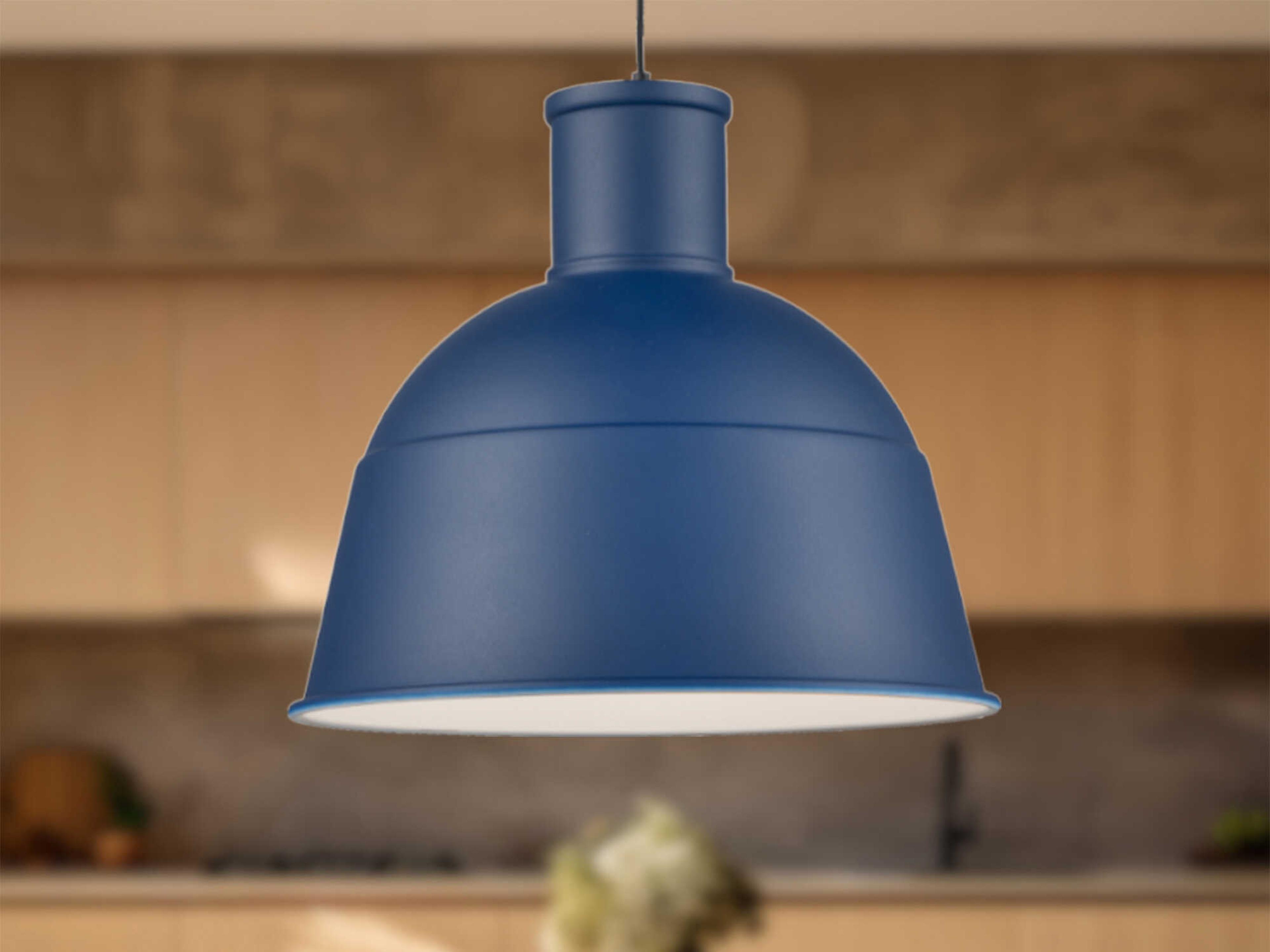 Kuzco Lighting Irving 1-Light Indigo Blue Dome Pendant