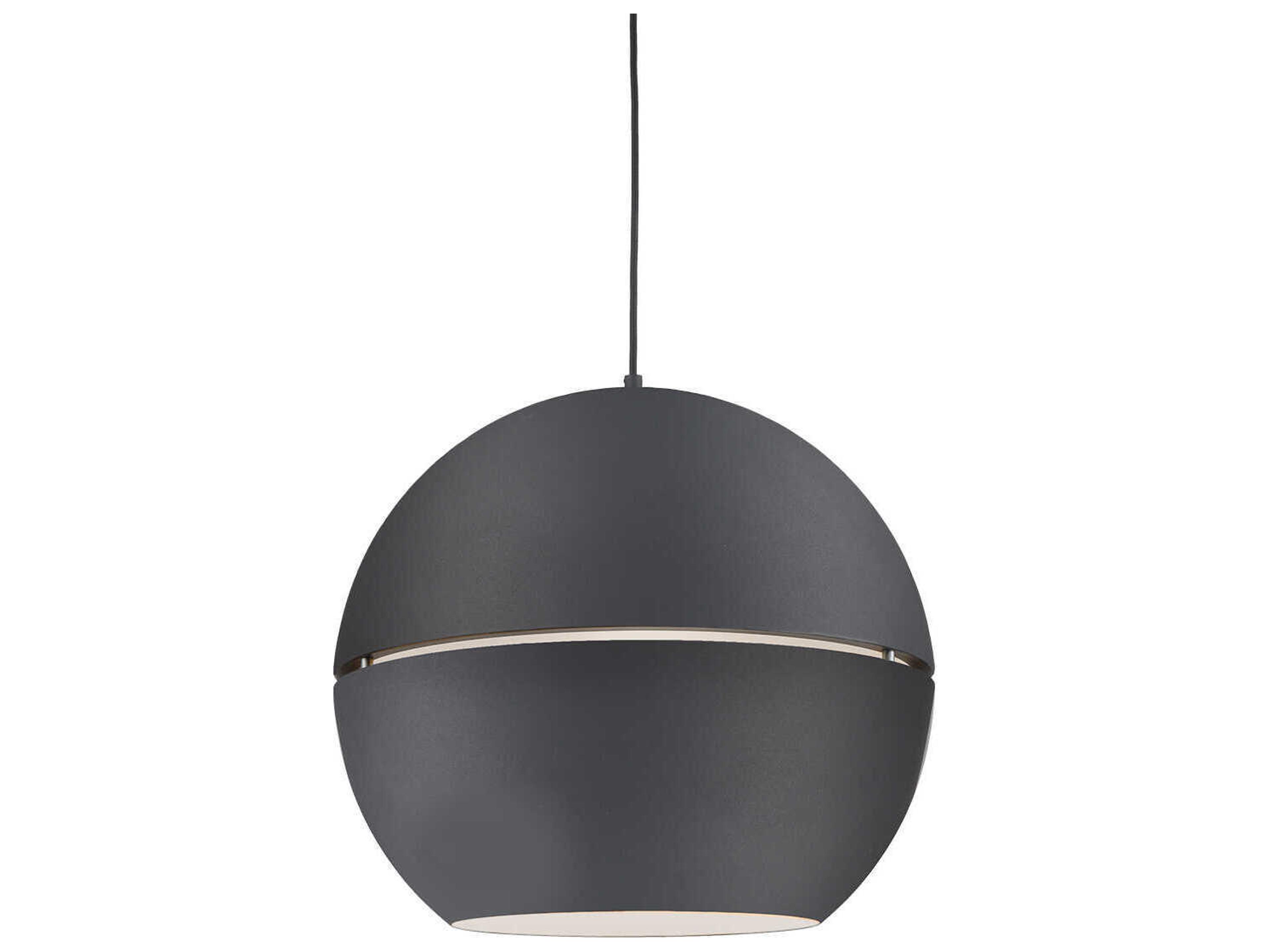 Lucas 1-Light Black Globe Pendant