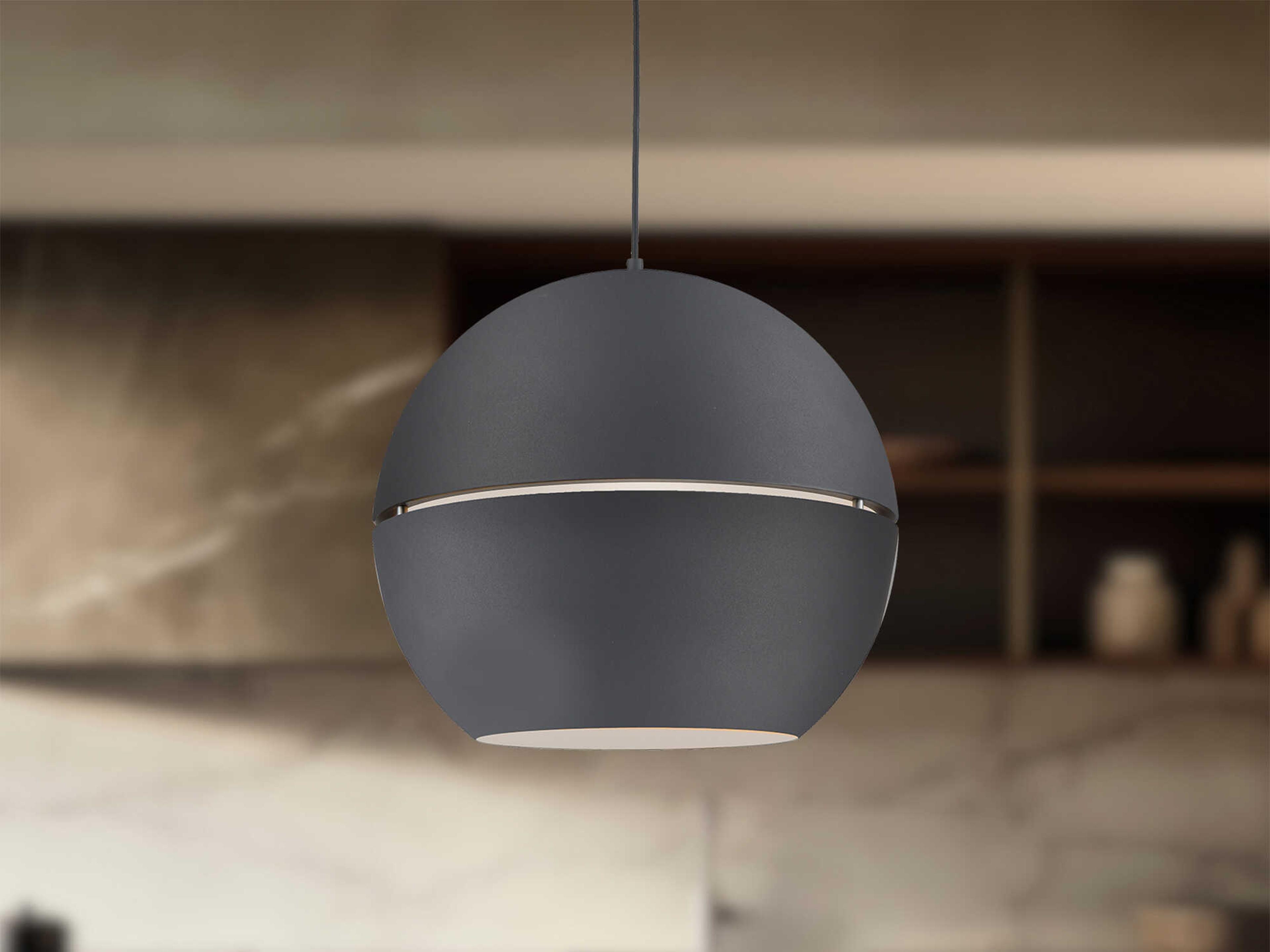 Kuzco Lighting Lucas 1-Light Black Globe Pendant