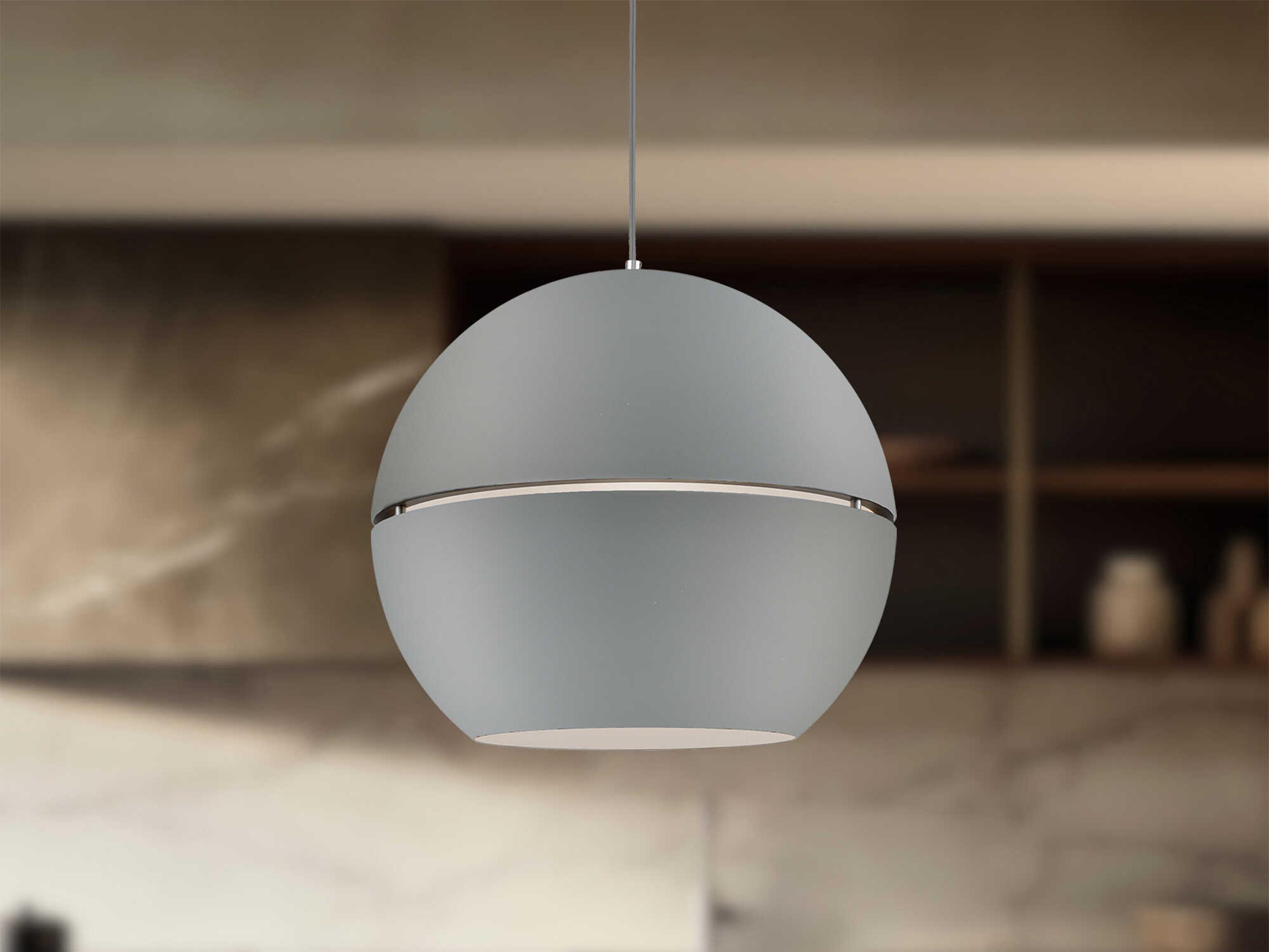 Kuzco Lighting Lucas 1-Light Gray Globe Pendant