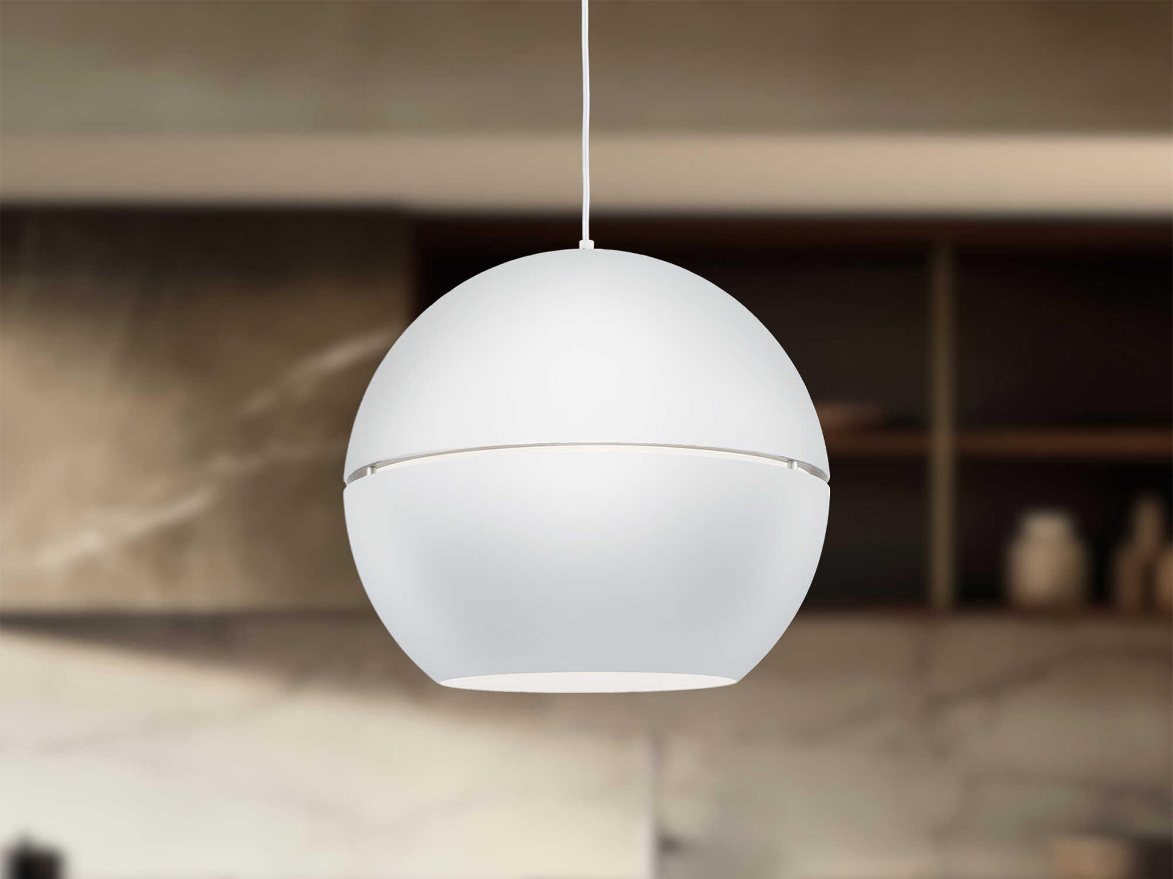 Kuzco Lighting Lucas 1-Light White Globe Pendant