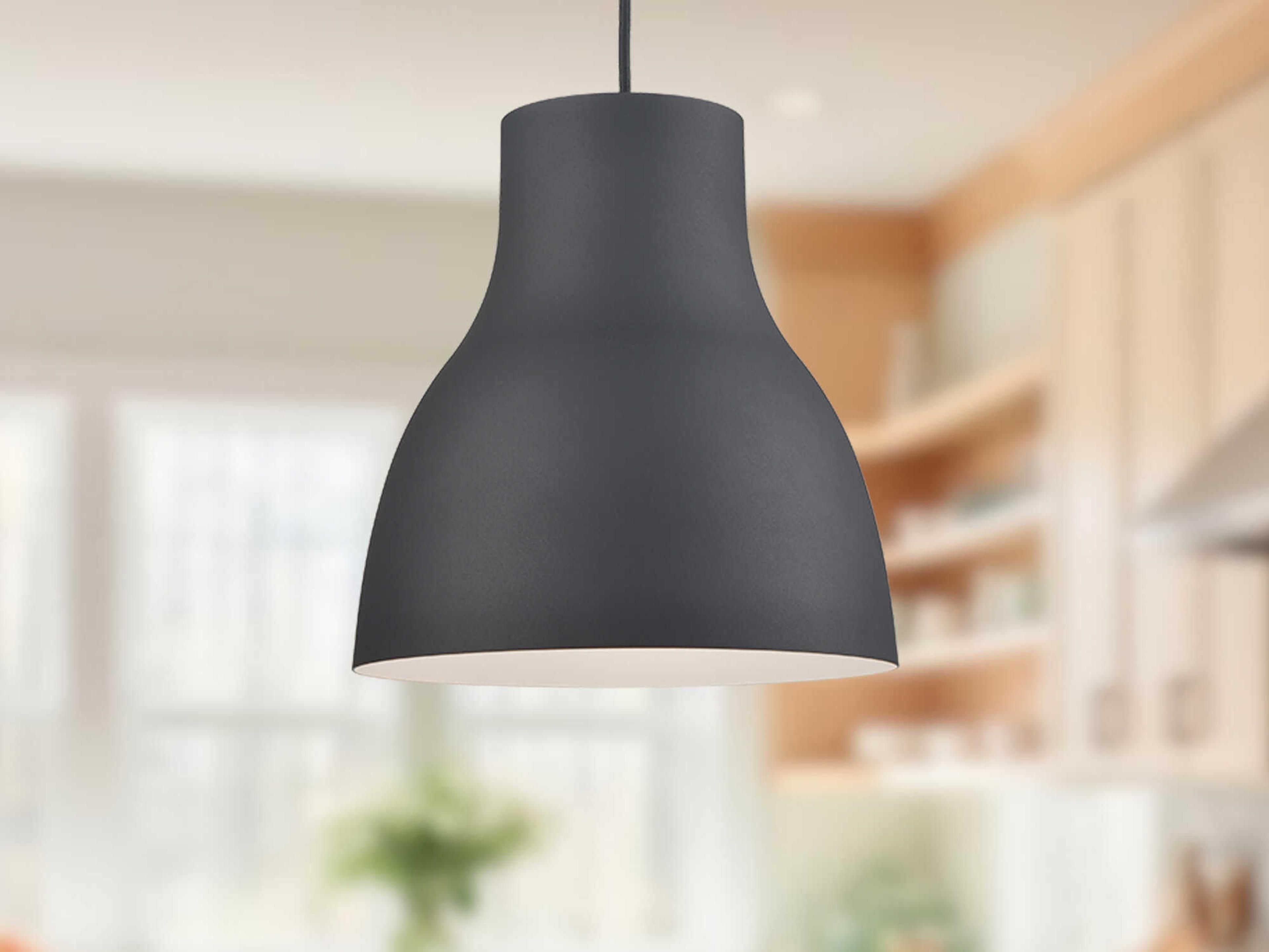 Kuzco Lighting Cradle 1-Light Black Pendant