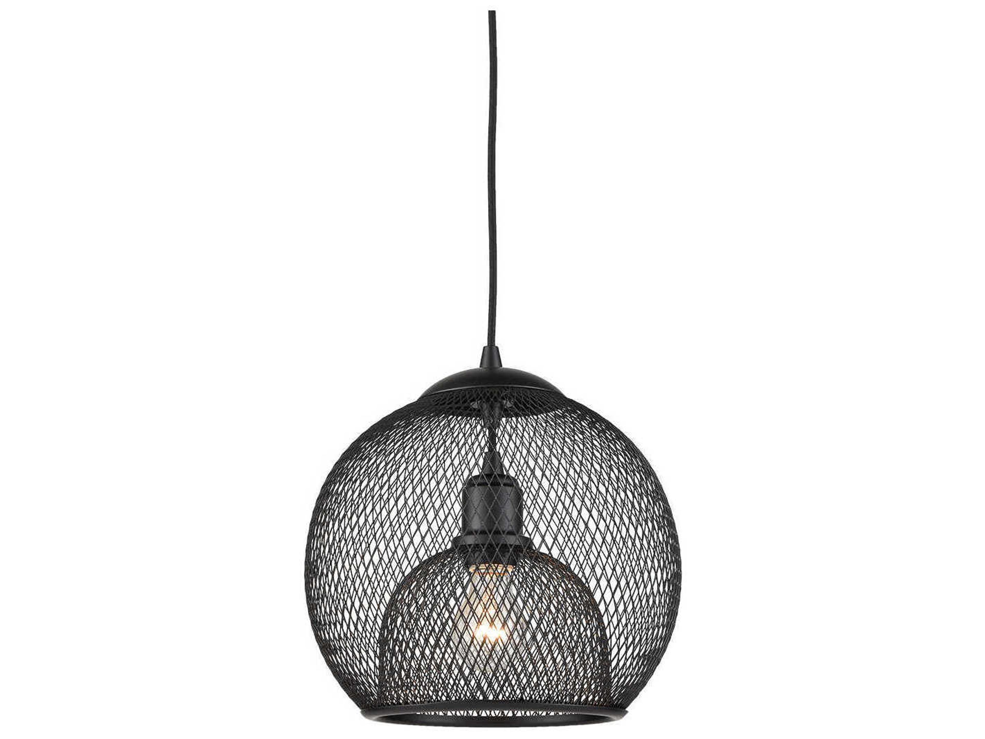 Gibraltar 1-Light Black Globe Mini Pendant