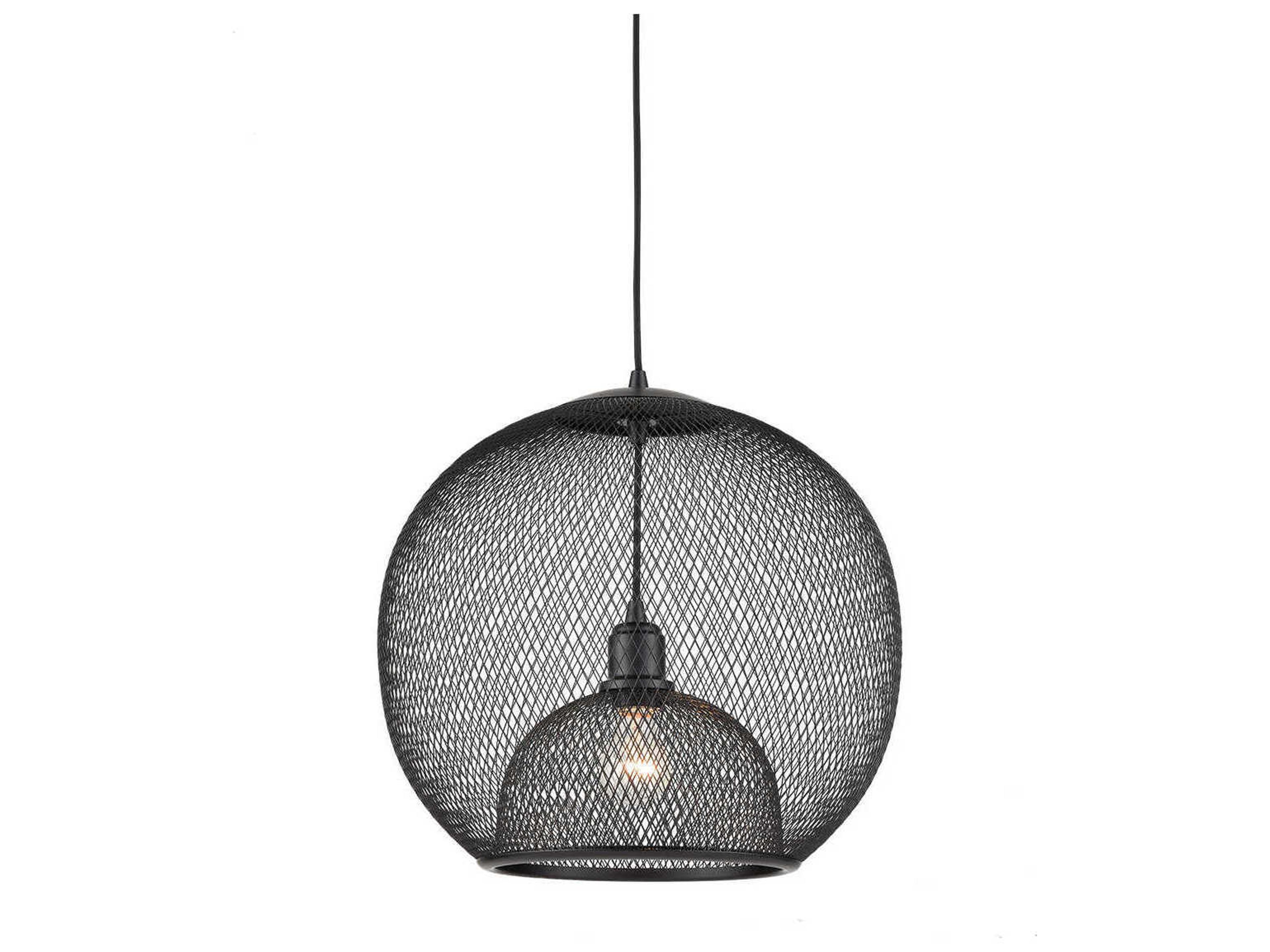 Gibraltar 1-Light Black Globe Pendant