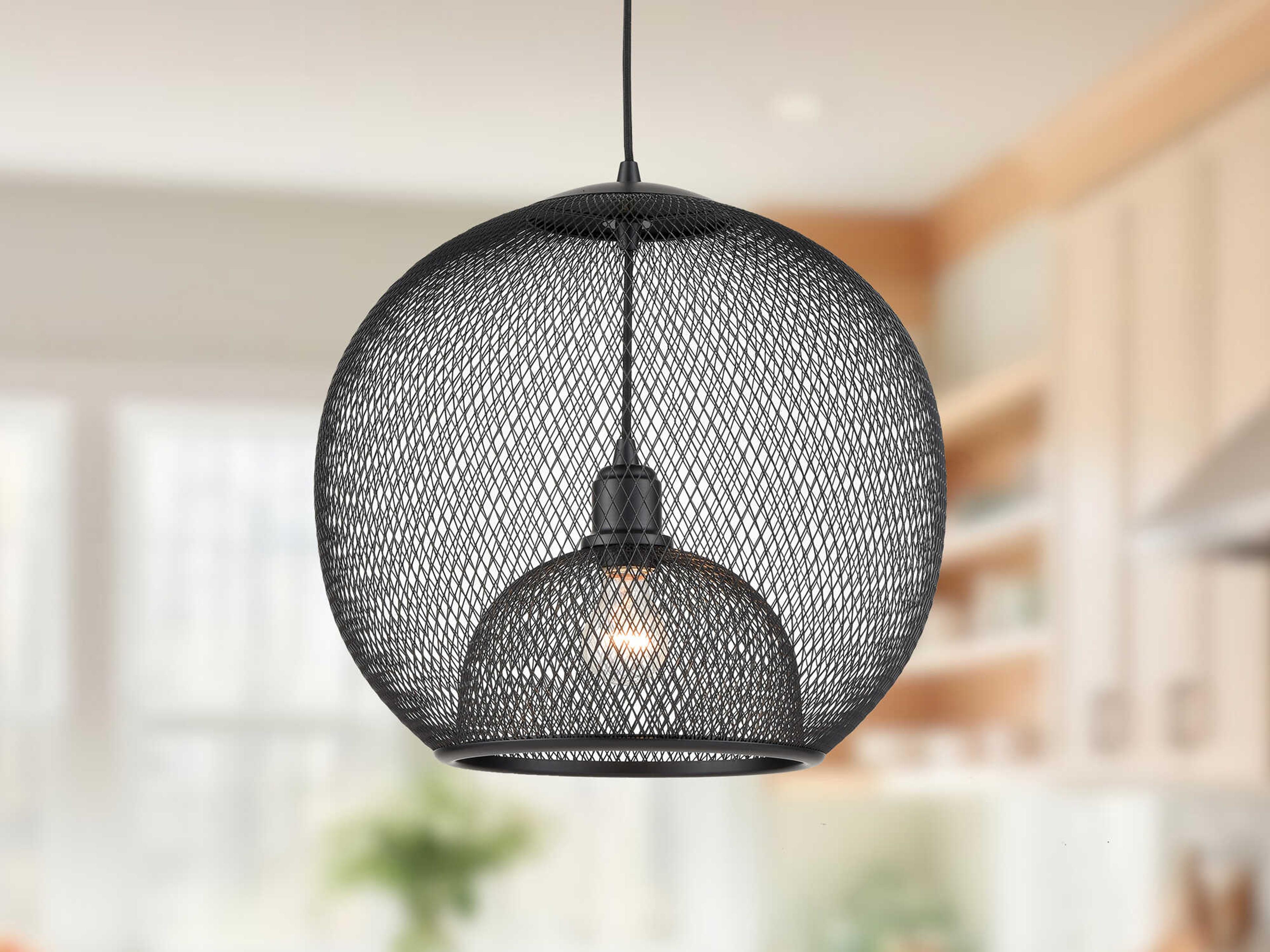 Kuzco Lighting Gibraltar 1-Light Black Globe Pendant