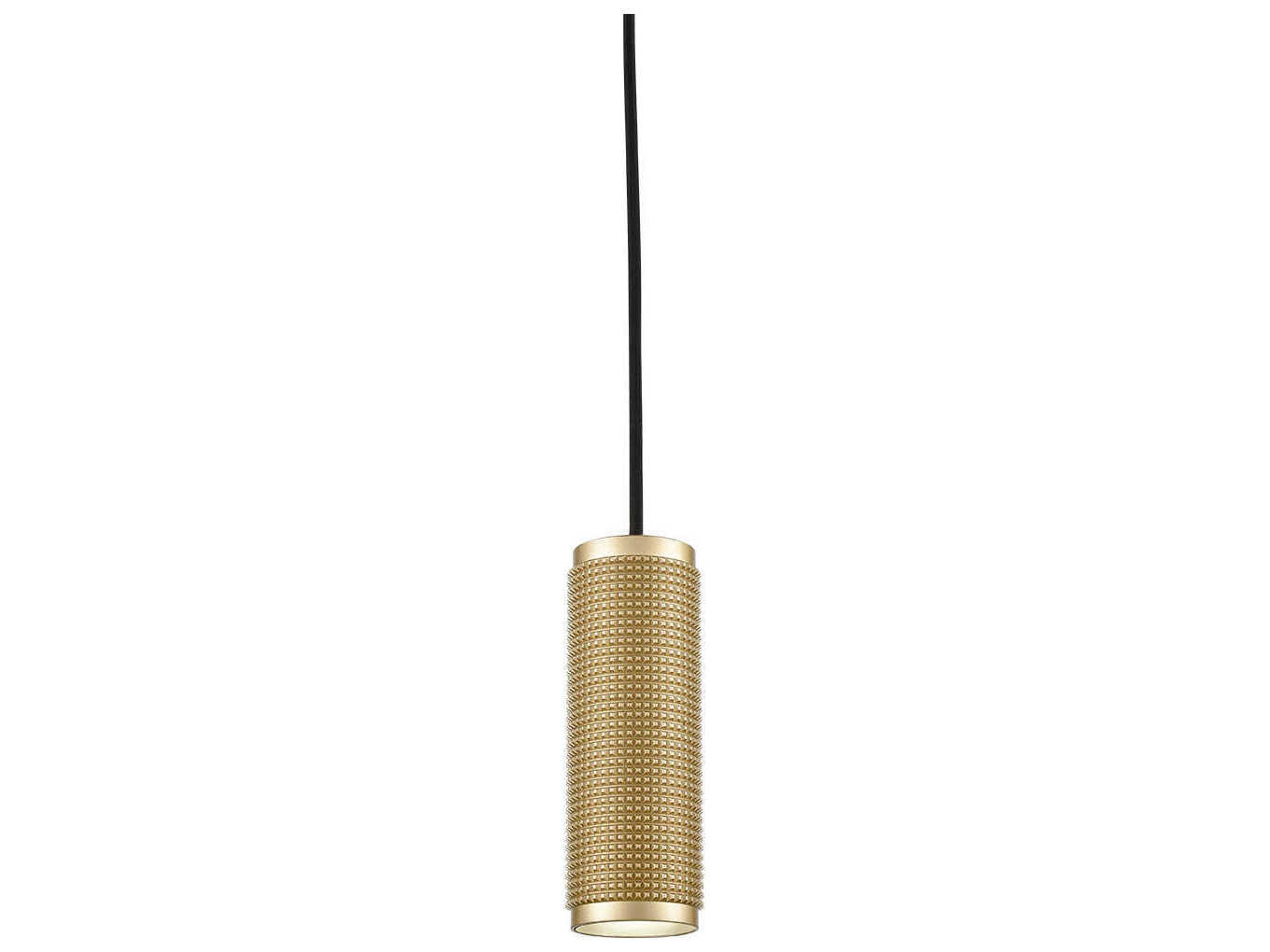 Micro 1-Light Gold Cylinder Mini Pendant