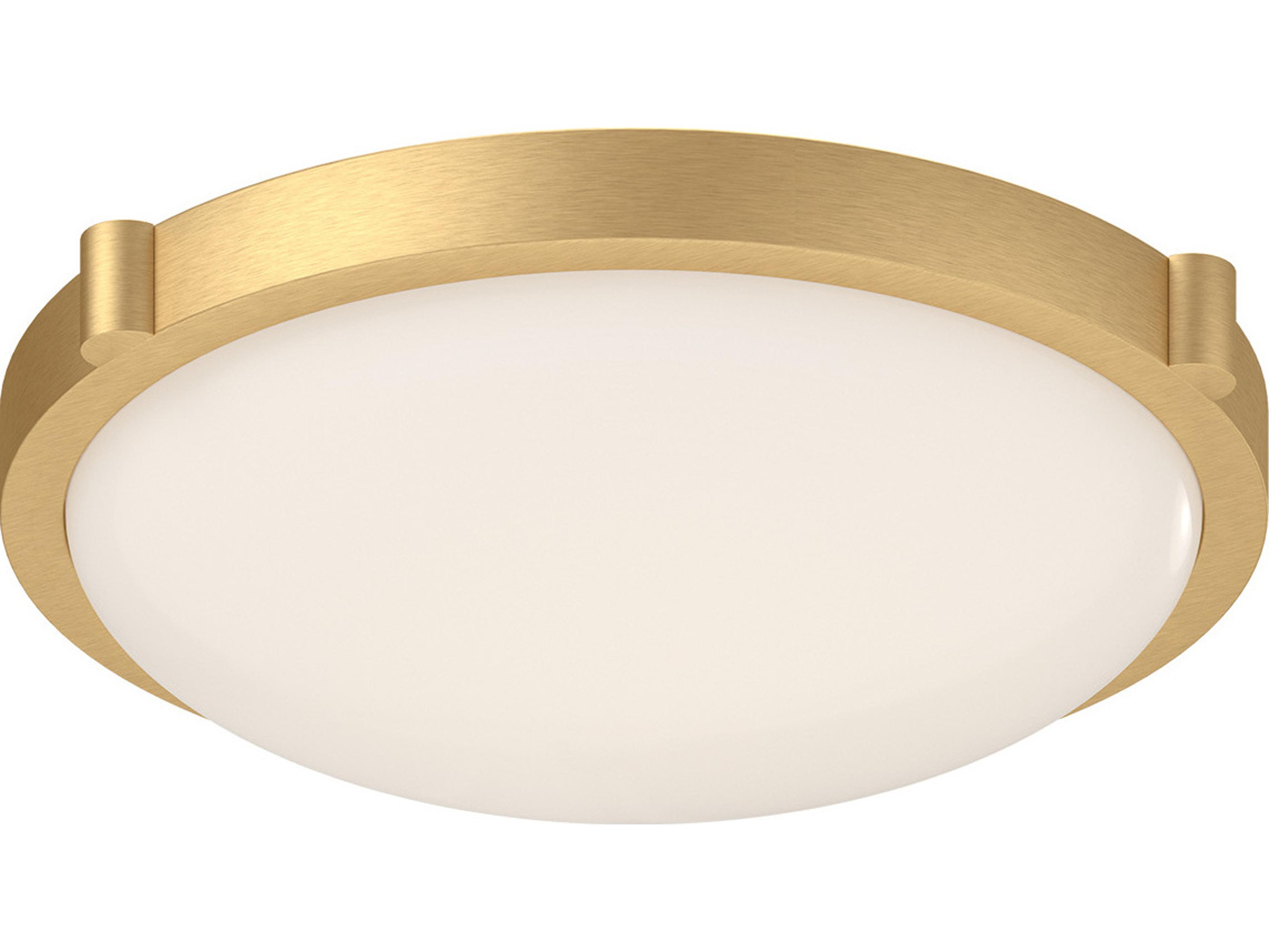 Floyd Brushed Gold Round Flush Mount