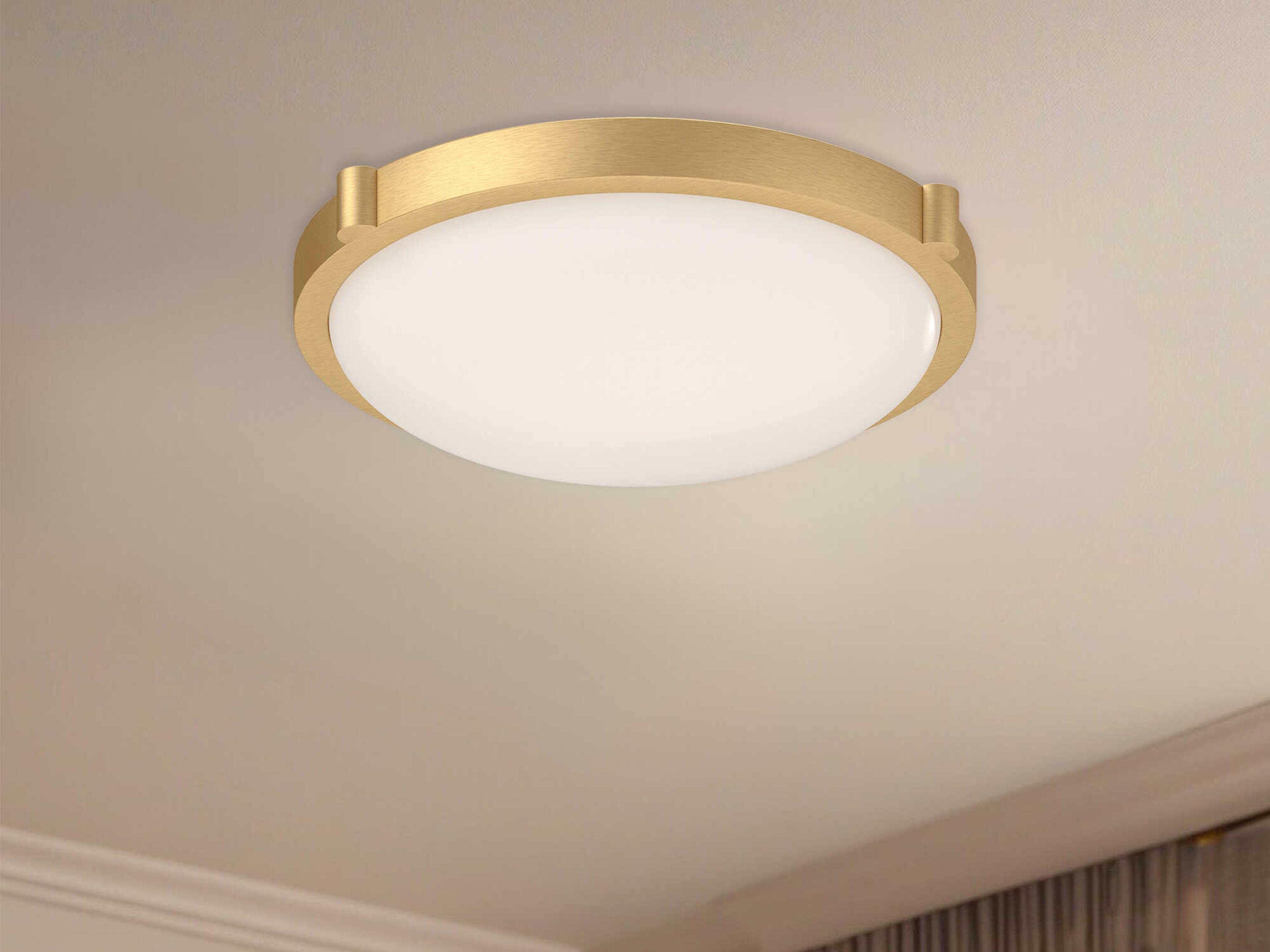 Kuzco Lighting Floyd Brushed Gold Round Flush Mount