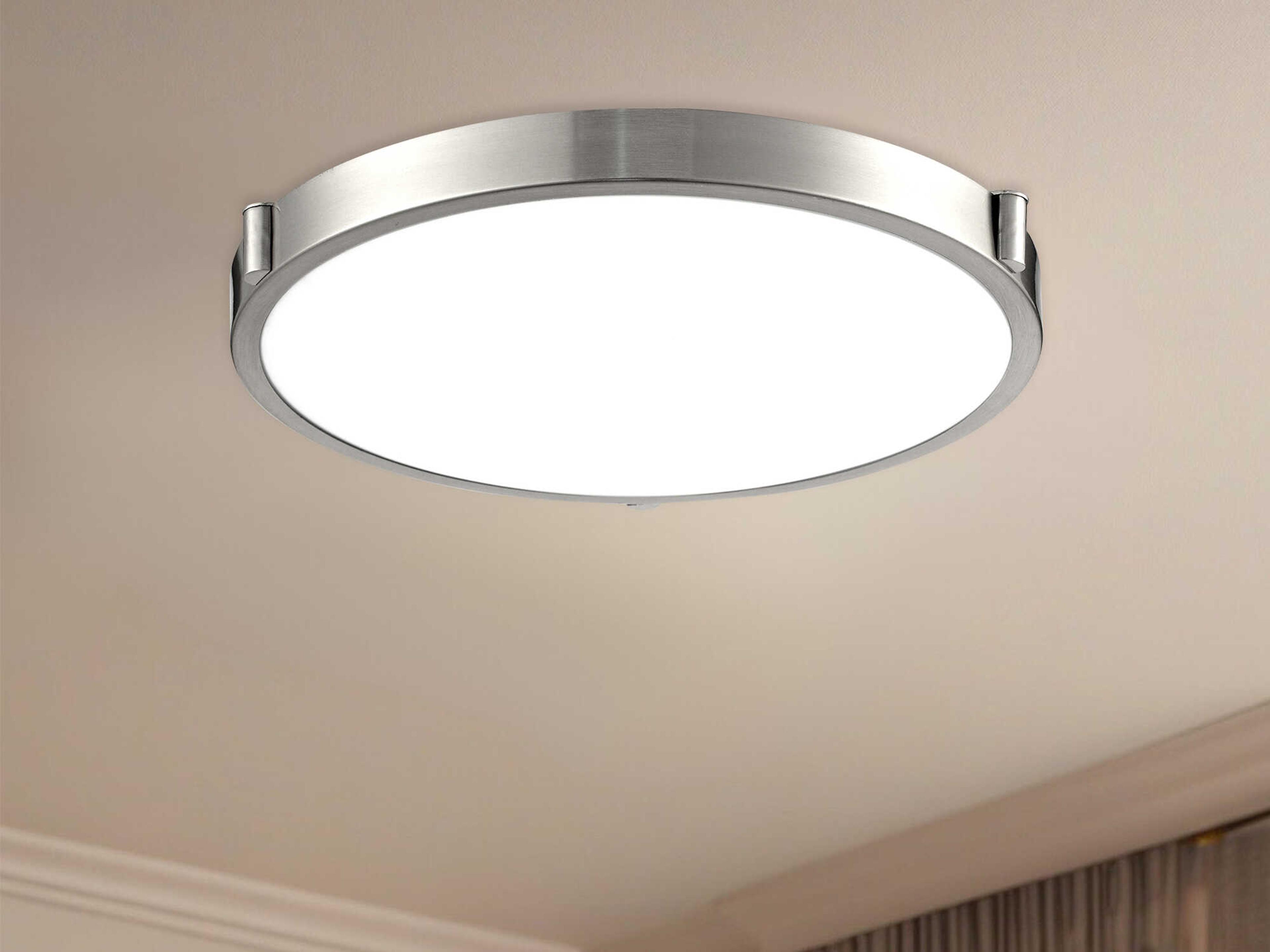 Kuzco Lighting Floyd Brushed Nickel Round Flush Mount