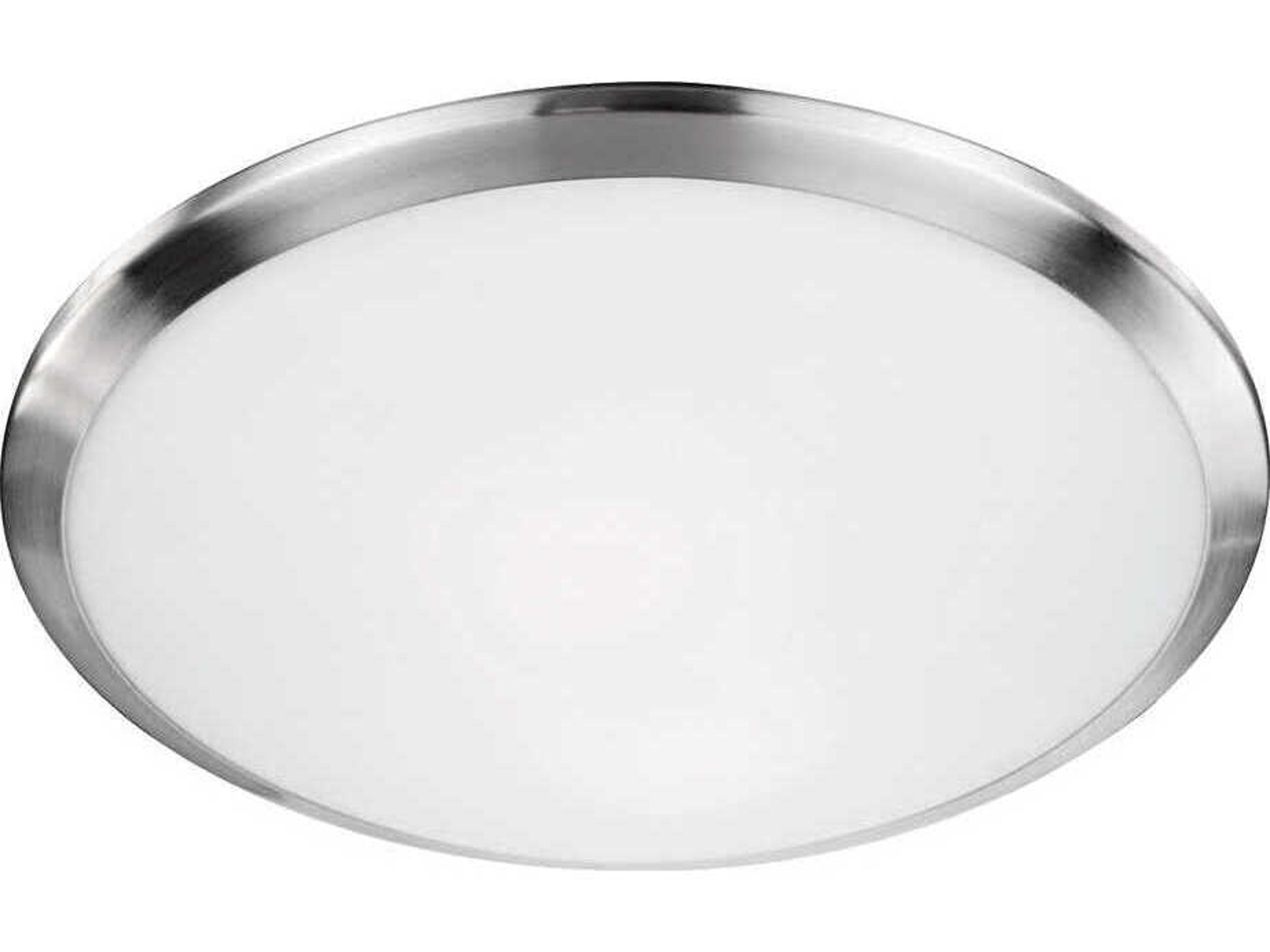Malta 1-Light Brushed Nickel Dome Flush Mount