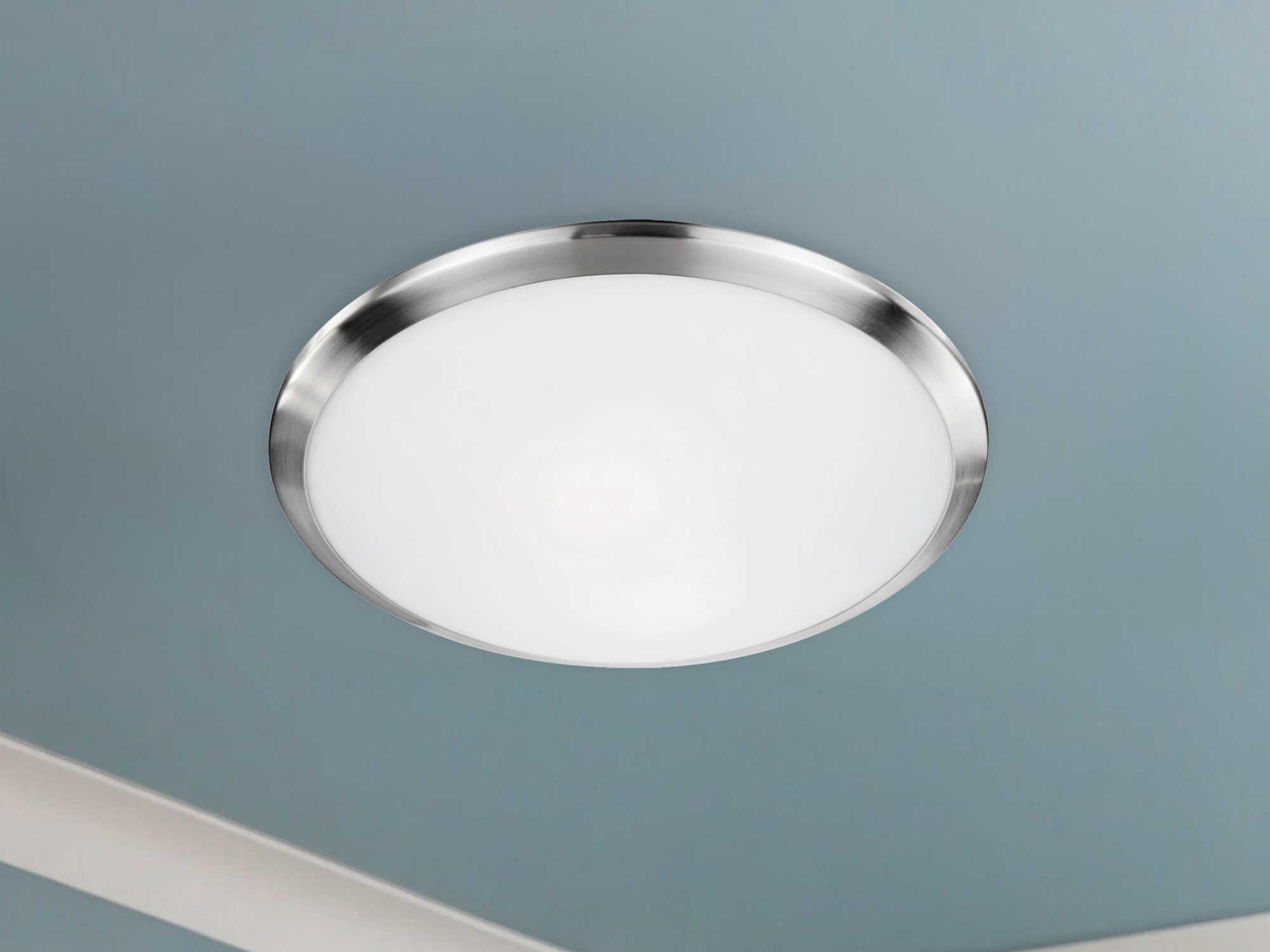 Kuzco Lighting Malta 1-Light Brushed Nickel Dome Flush Mount