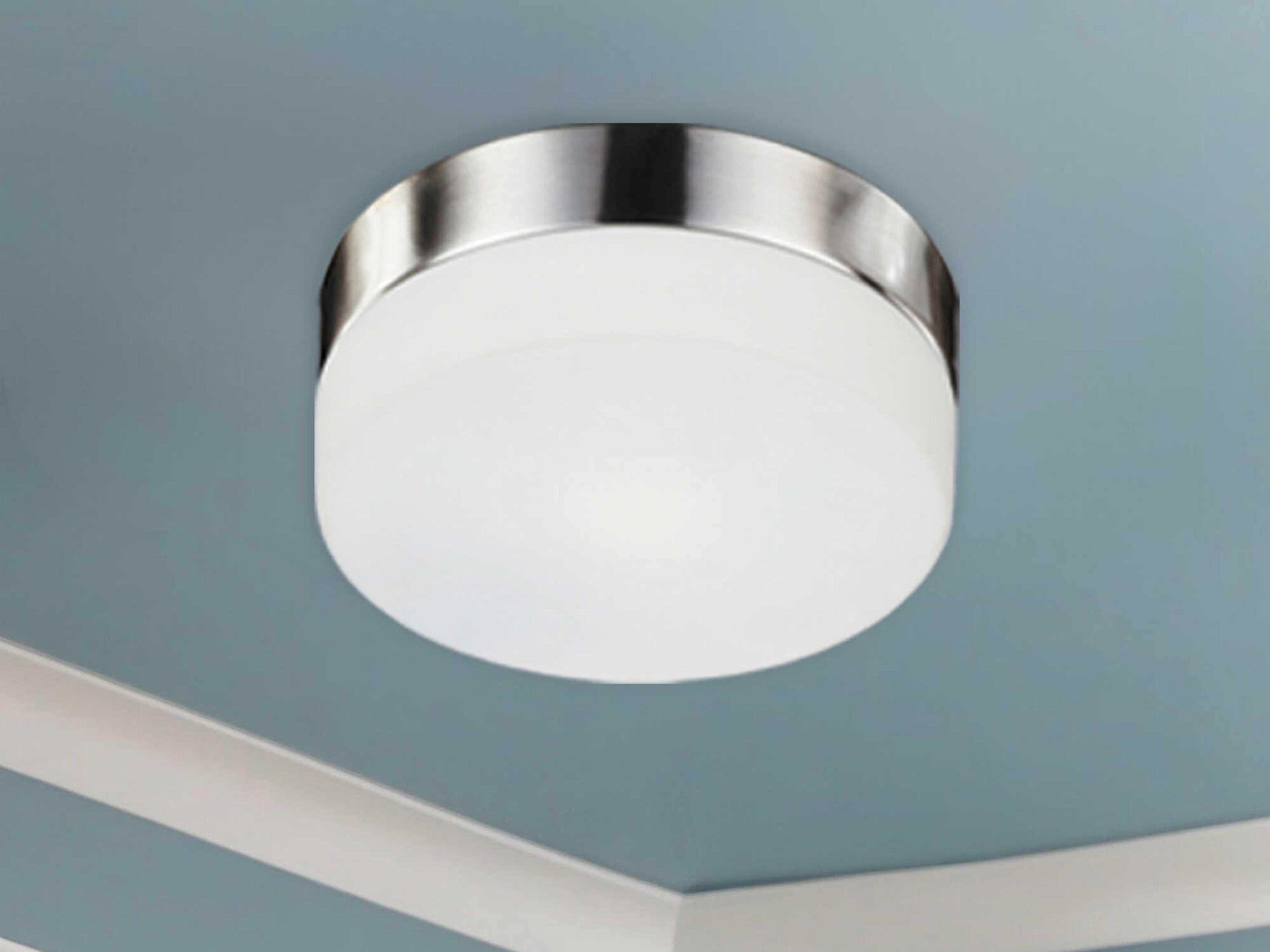 Kuzco Lighting Lomita 2-Light Brushed Nickel Round Flush Mount