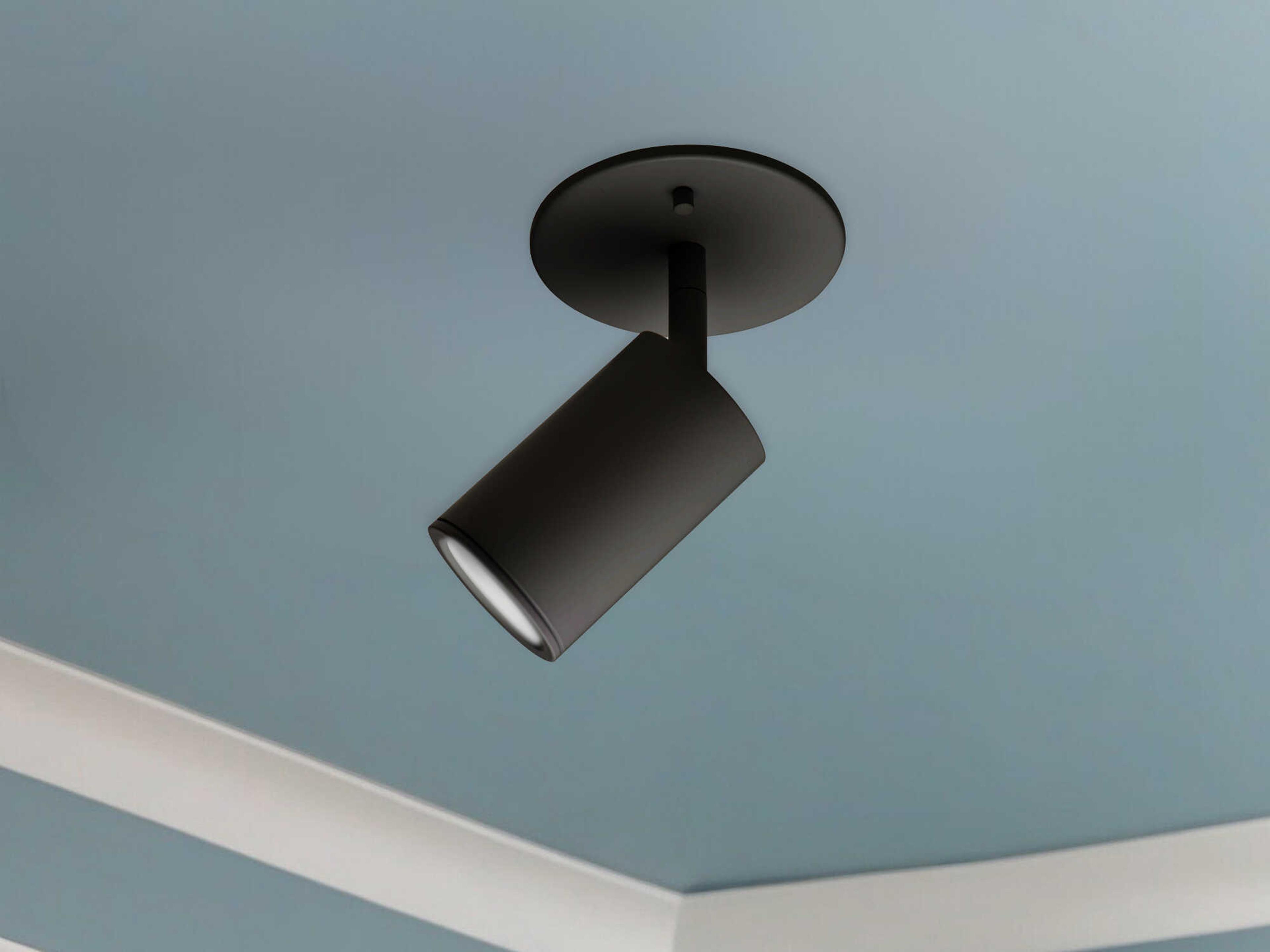 Kuzco Lighting Barclay 1-Light Black Cylinder Semi Flush Mount