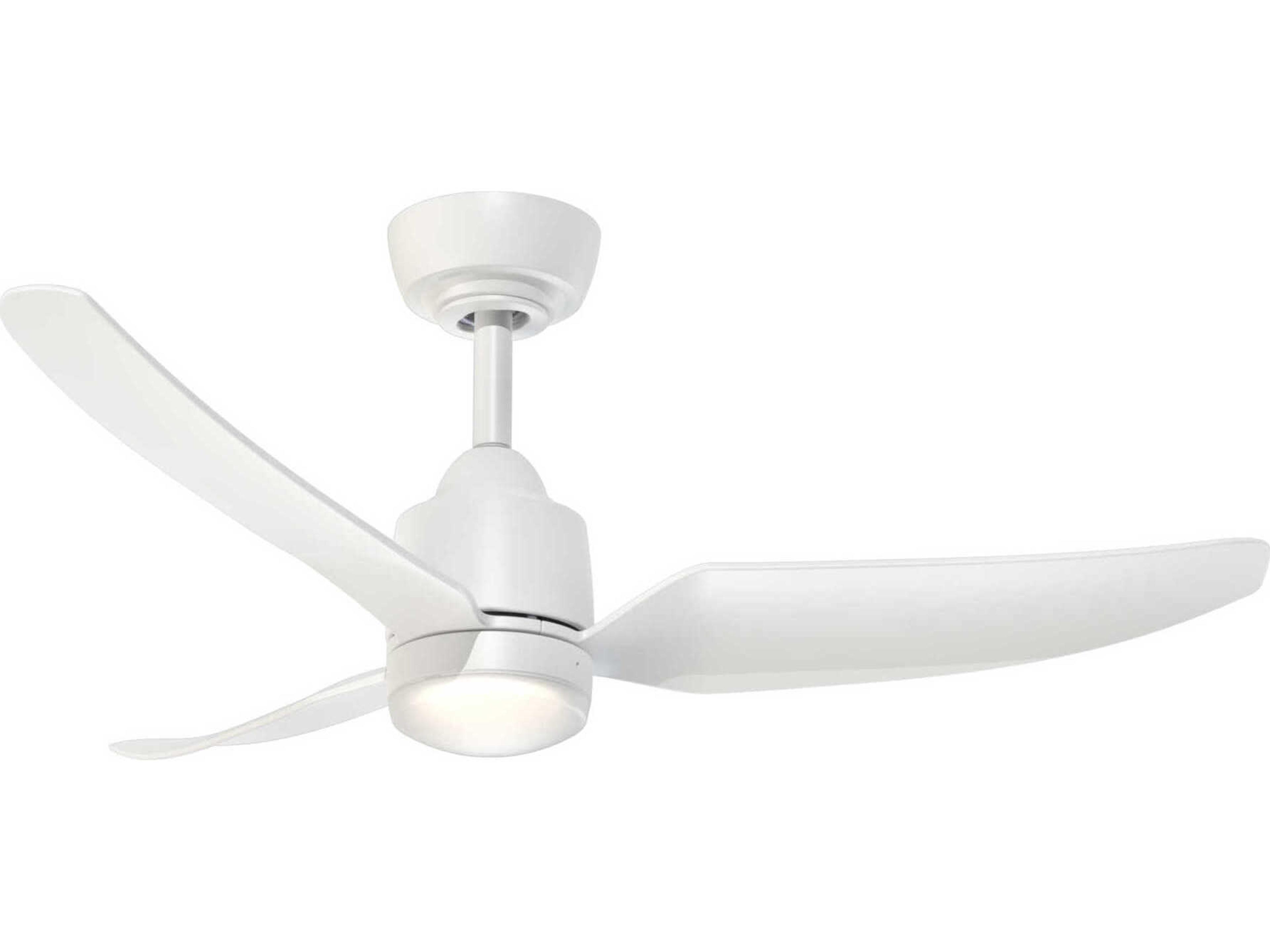 Hugo 42 Inch Ceiling Fan in White with LED Light