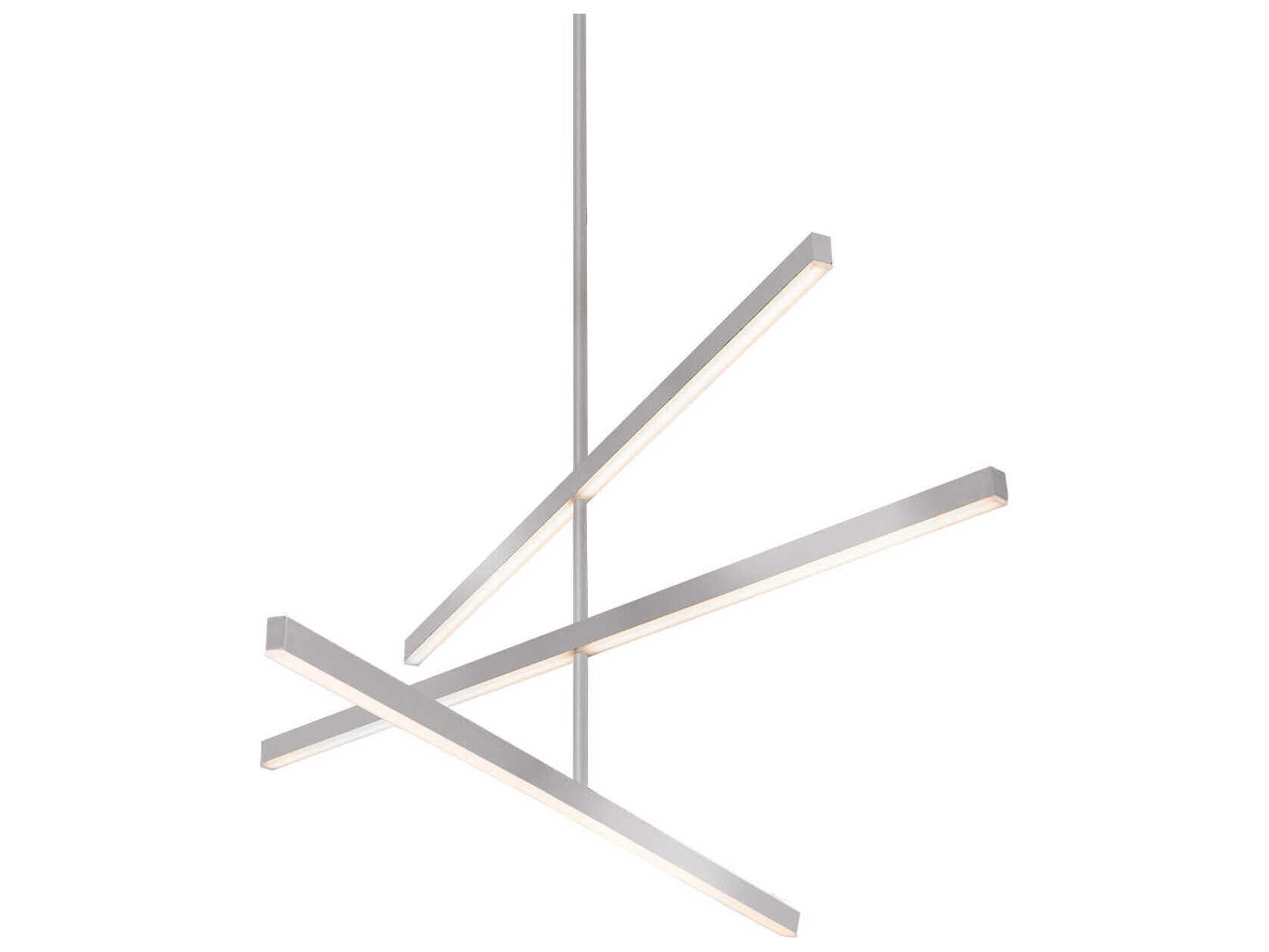Vega Brushed Nickel Linear Chandelier