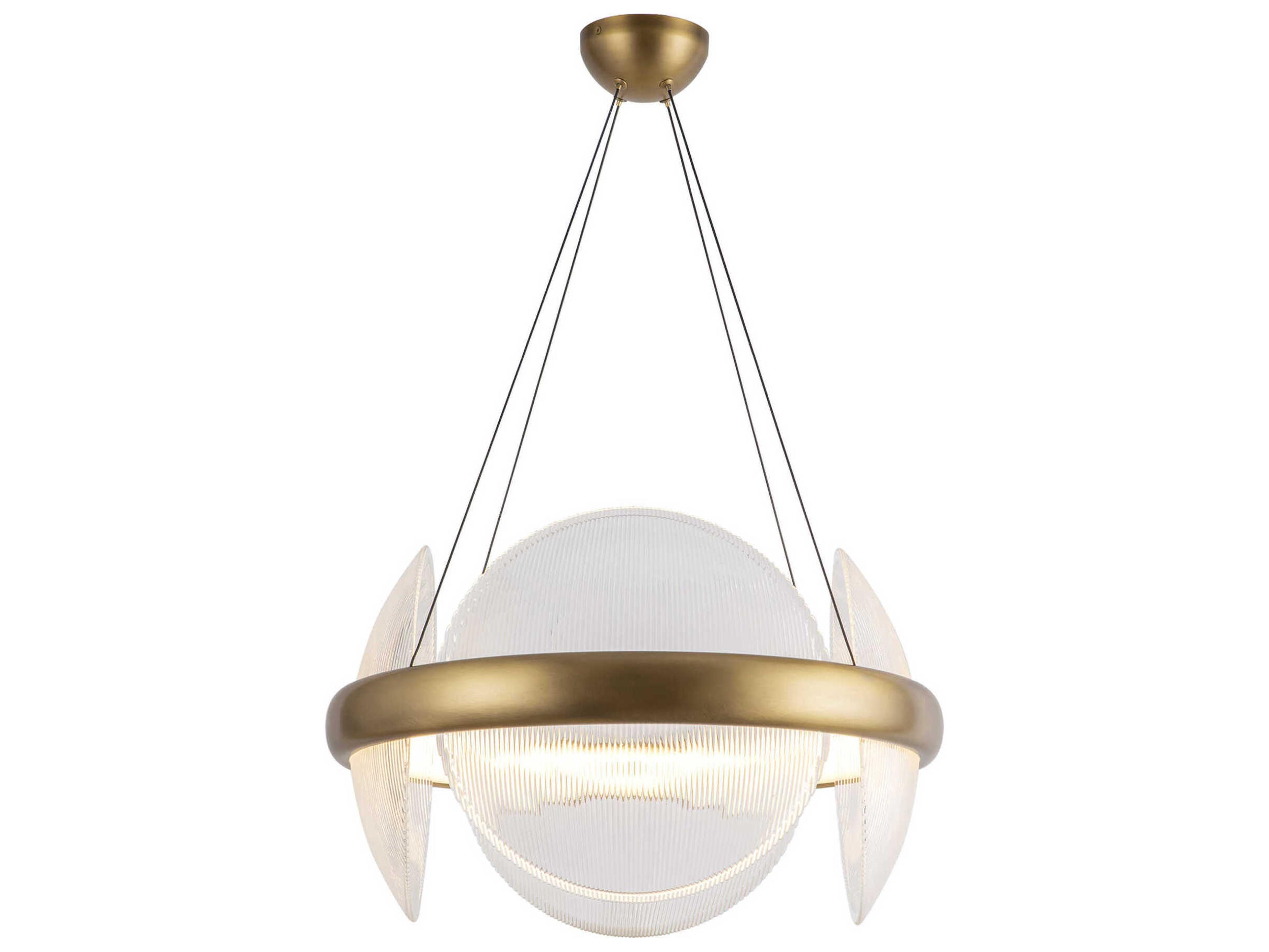 Taurus Vintage Brass Round Chandelier