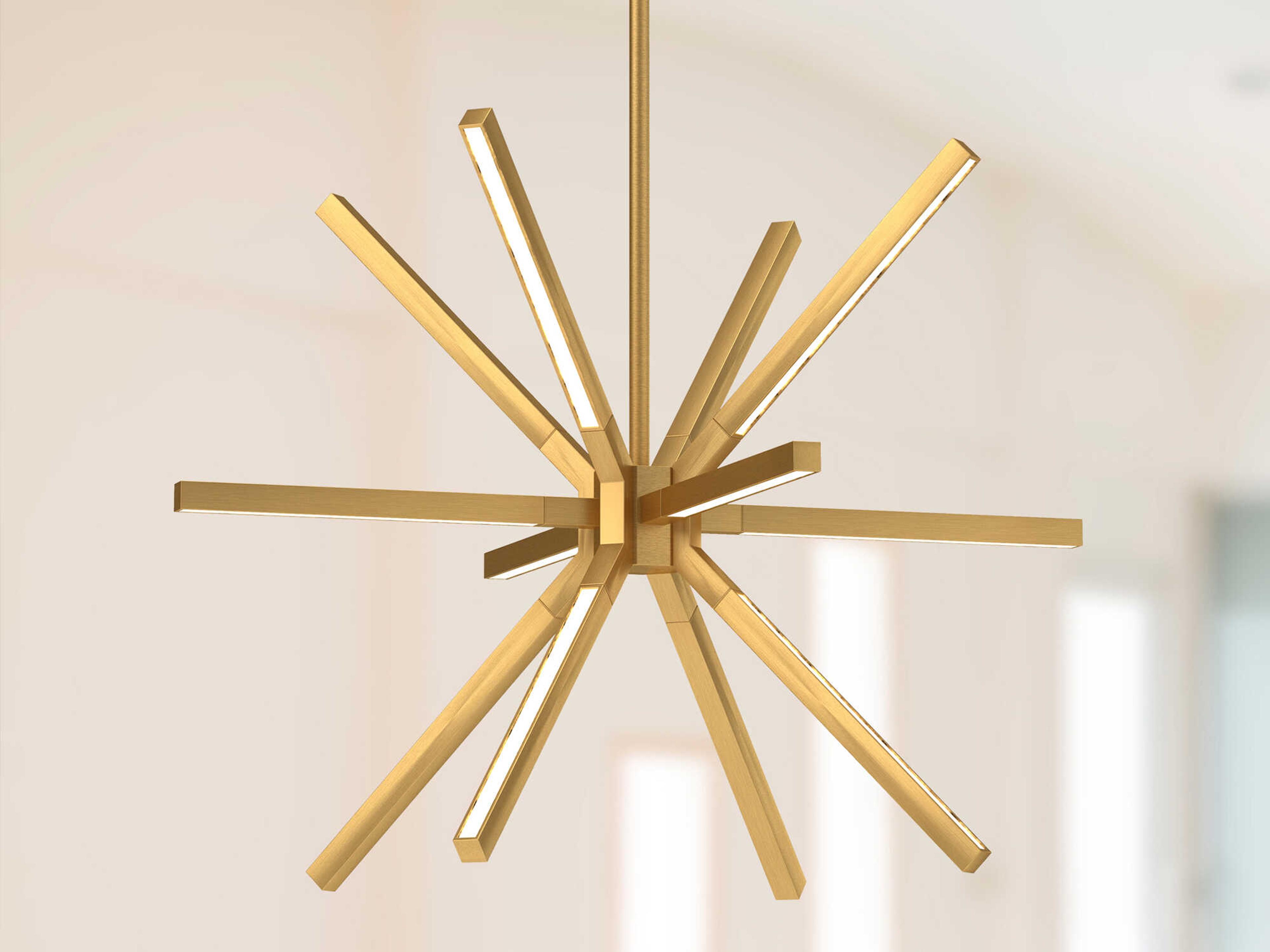 Kuzco Lighting Sirius Minor Brushed Gold Sputnik Chandelier
