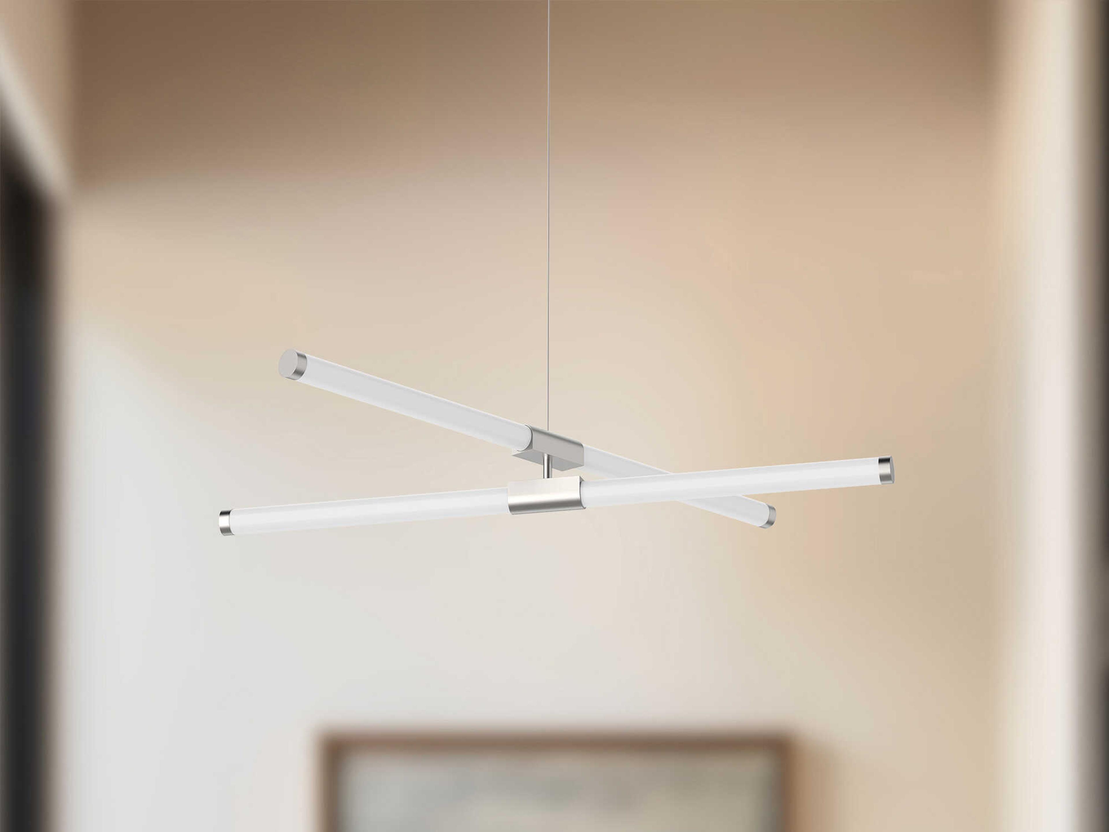 Kuzco Lighting Akari Brushed Nickel Linear Chandelier