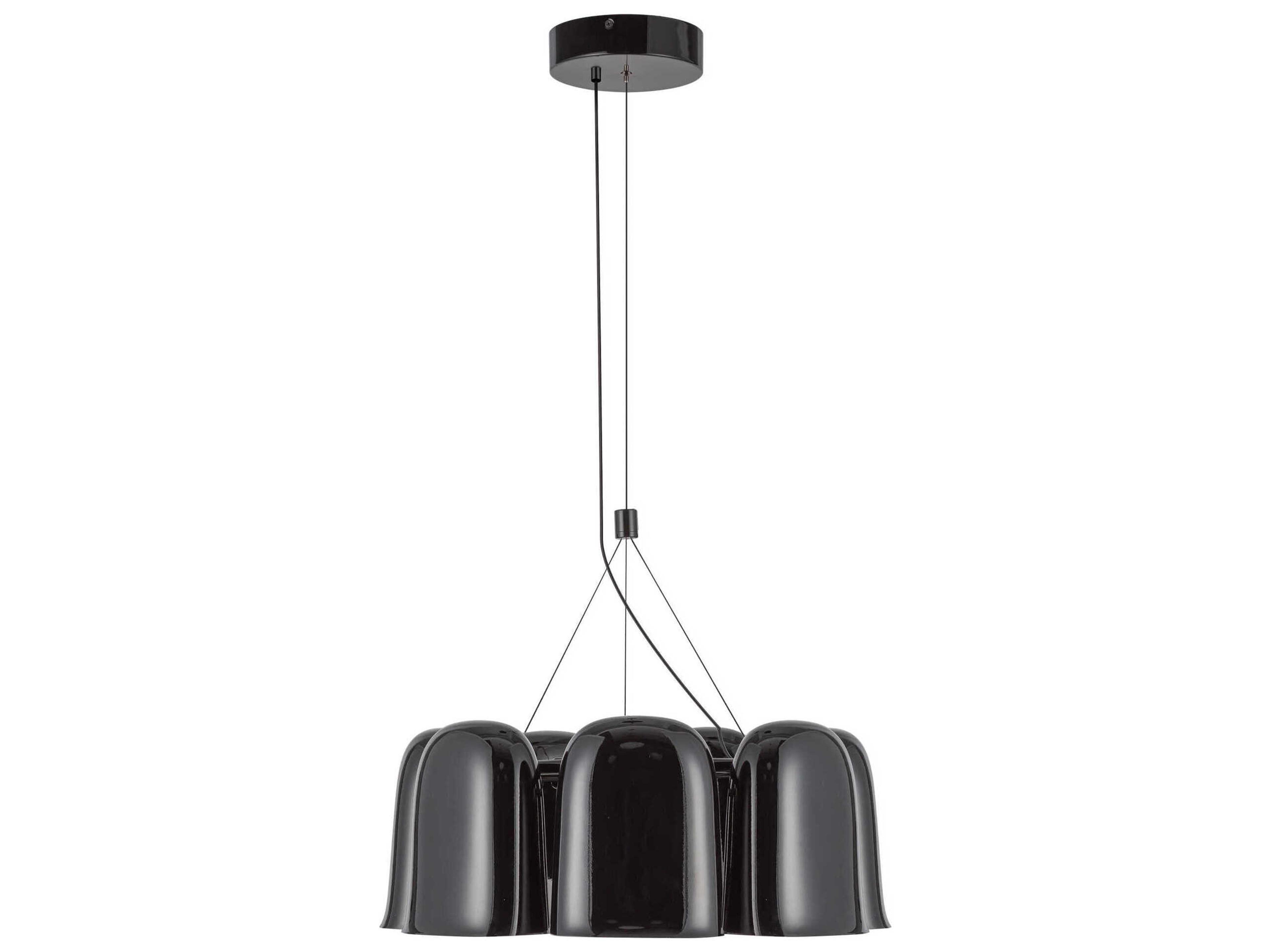 Kuzco Lighting Bell Glossy Black Chandelier
