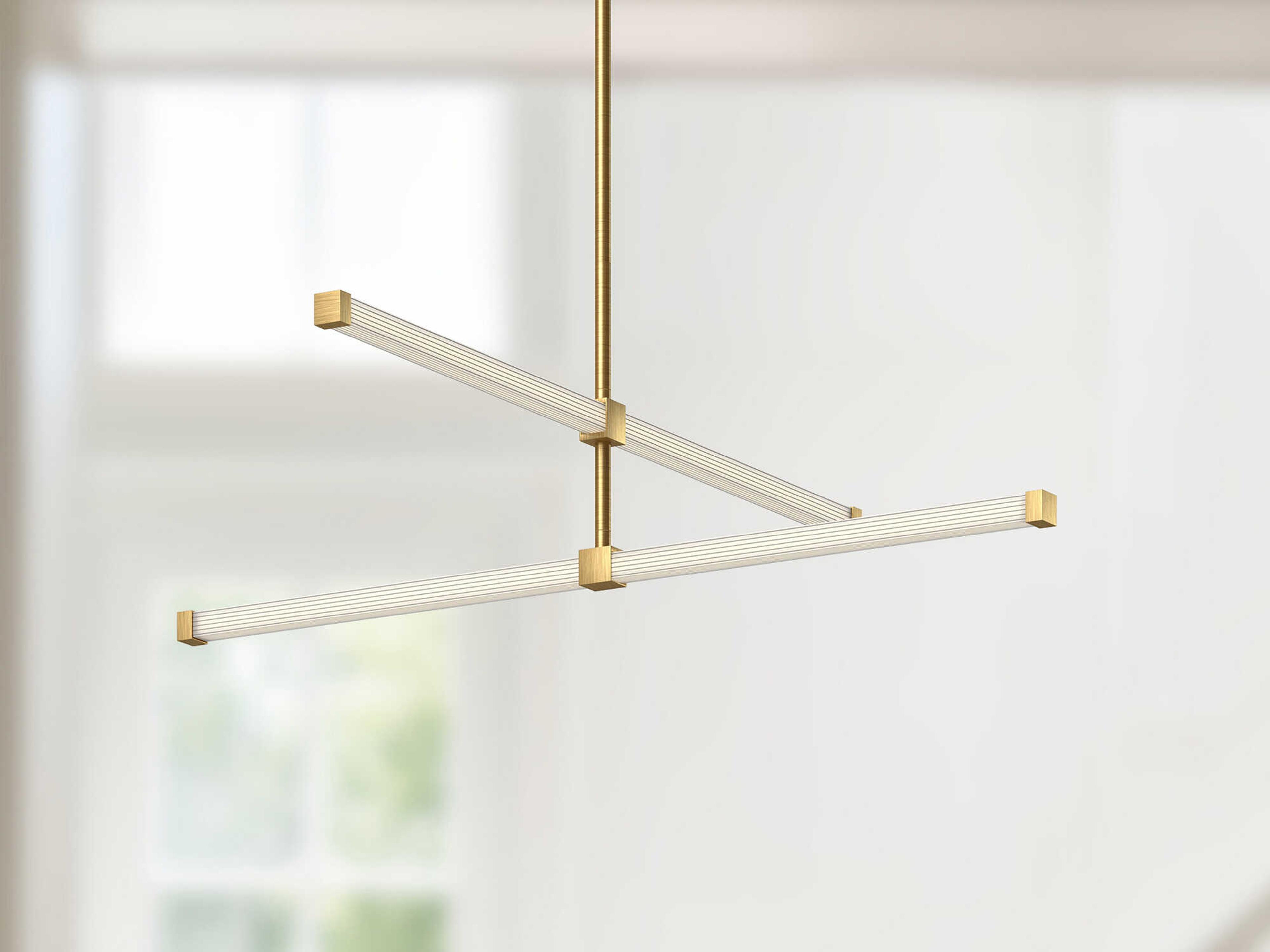 Kuzco Lighting Blade Brushed Gold Linear Chandelier