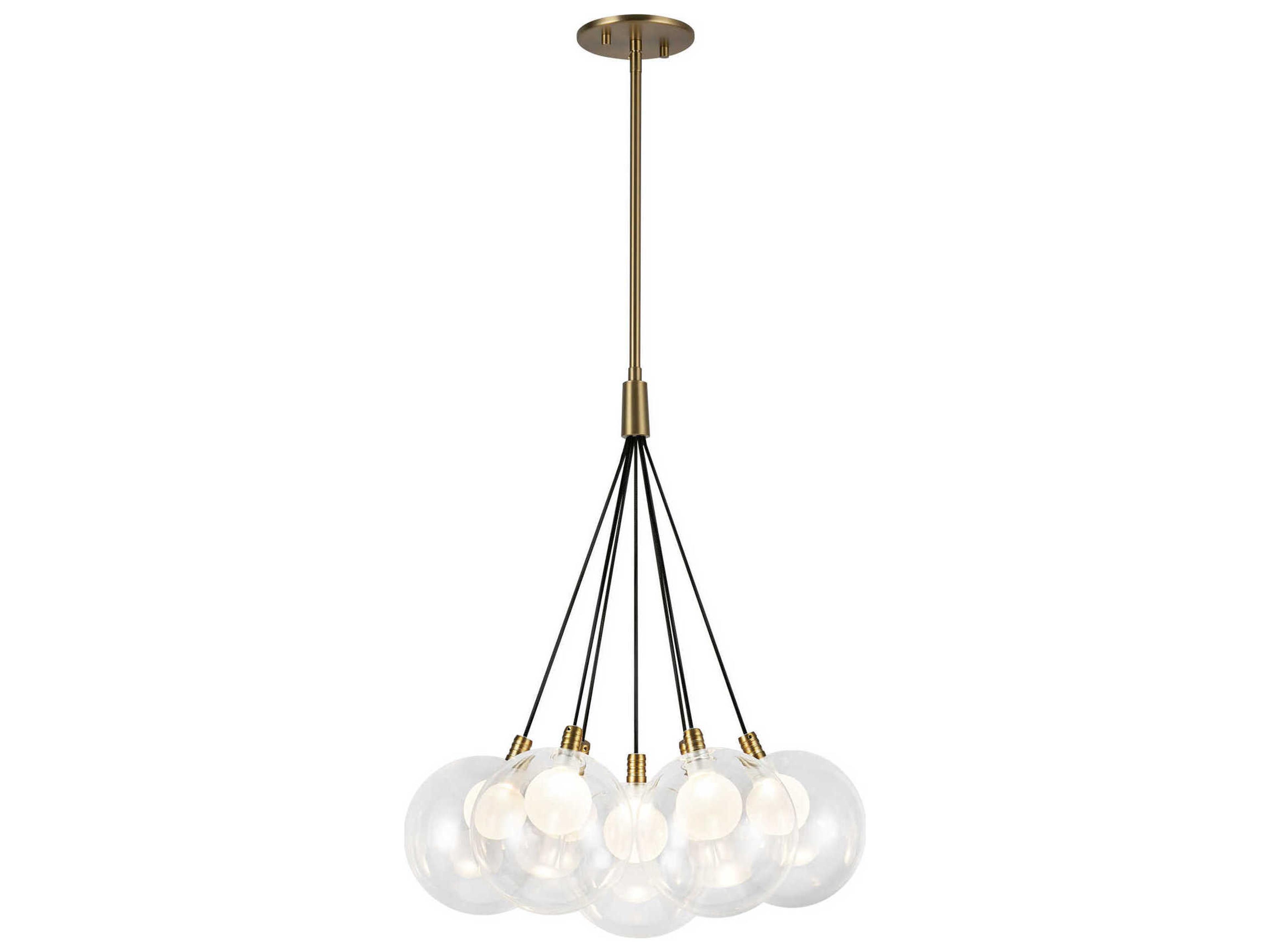 Bolla Brushed Gold Globe Chandelier