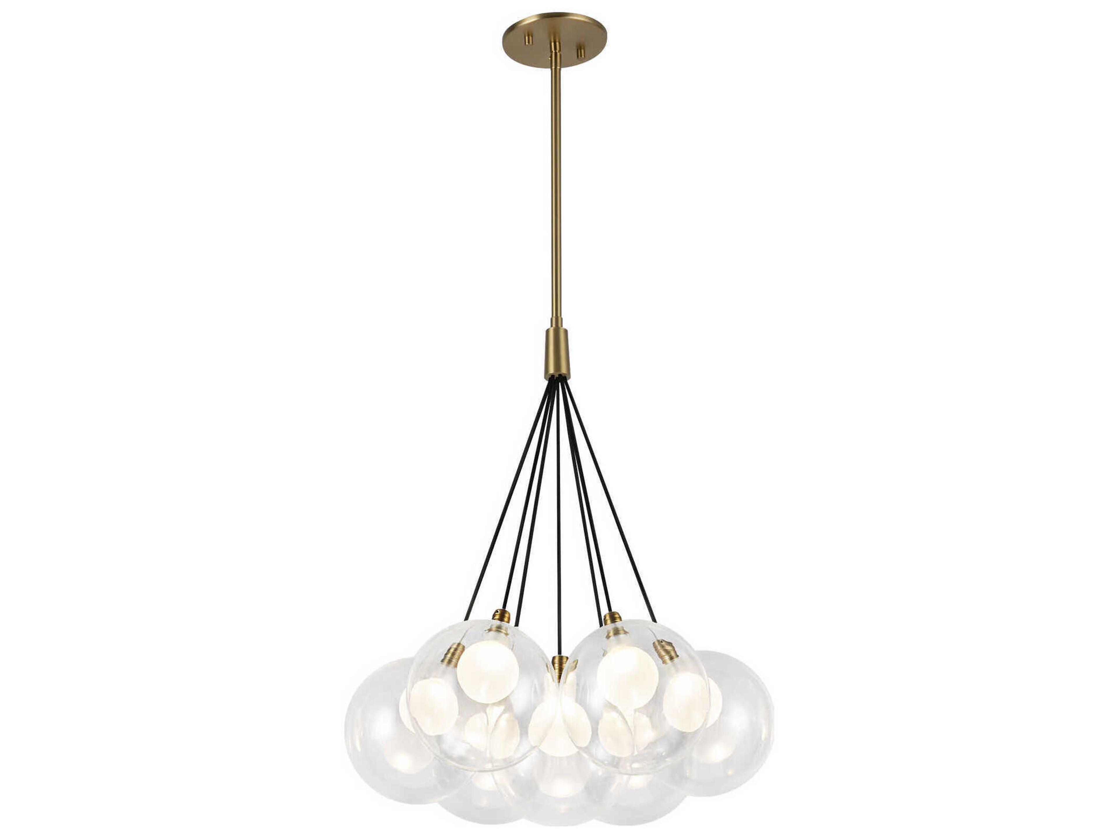 Kuzco Lighting Bolla Brushed Gold Globe Chandelier