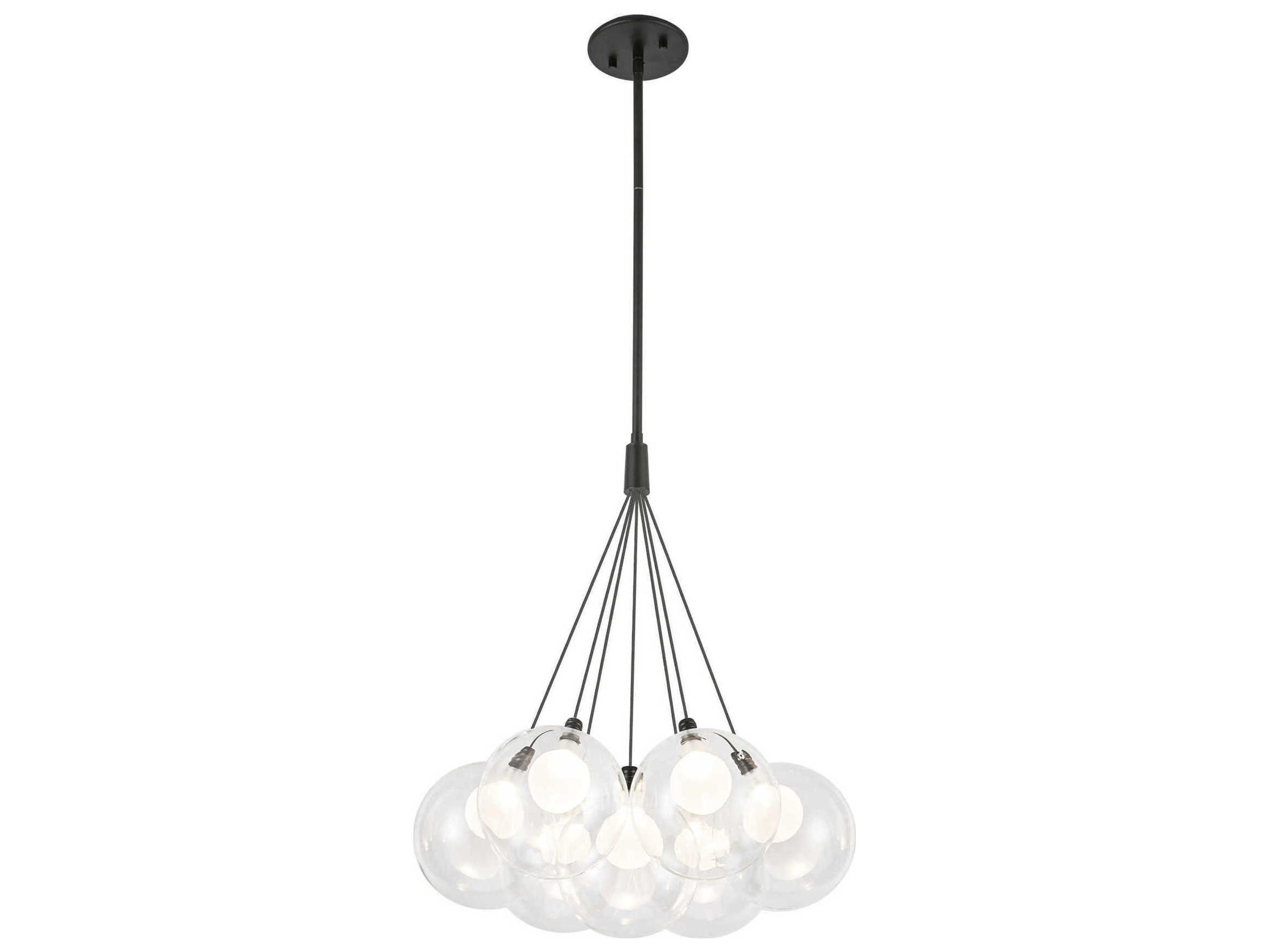 Kuzco Lighting Bolla Black Globe Chandelier