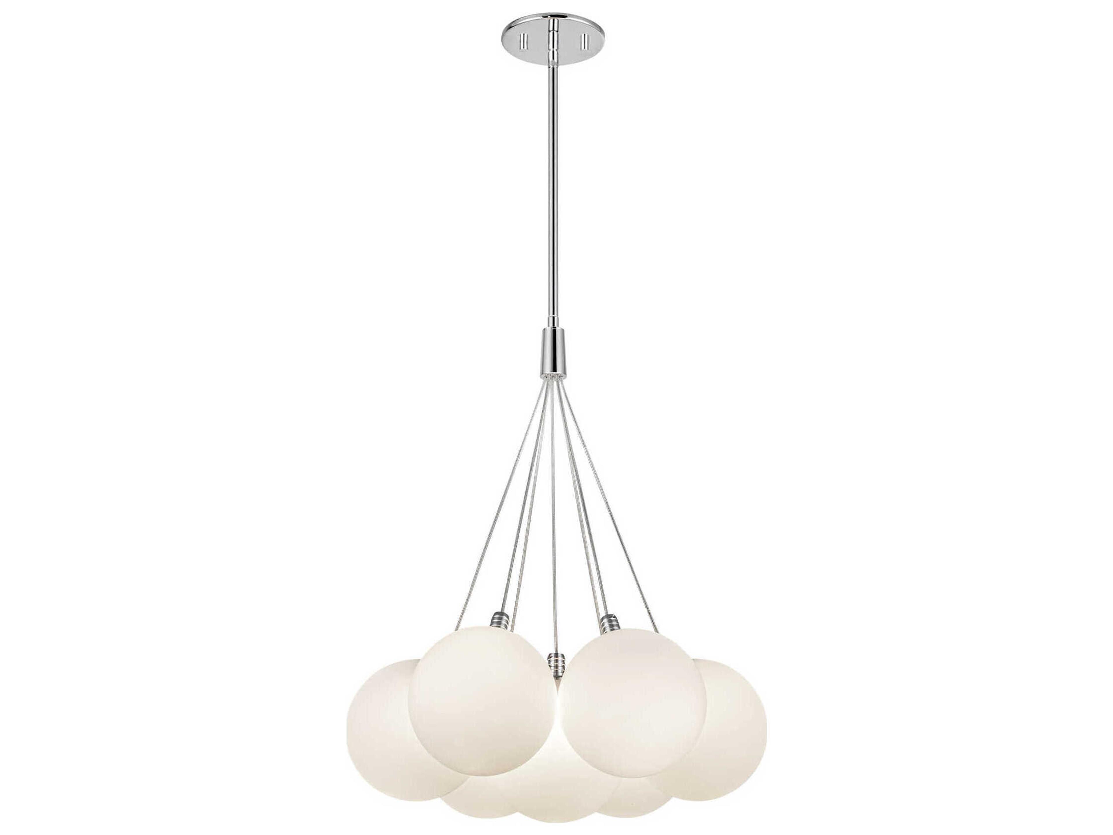 Bolla Opal Glass Clear Globe Chandelier