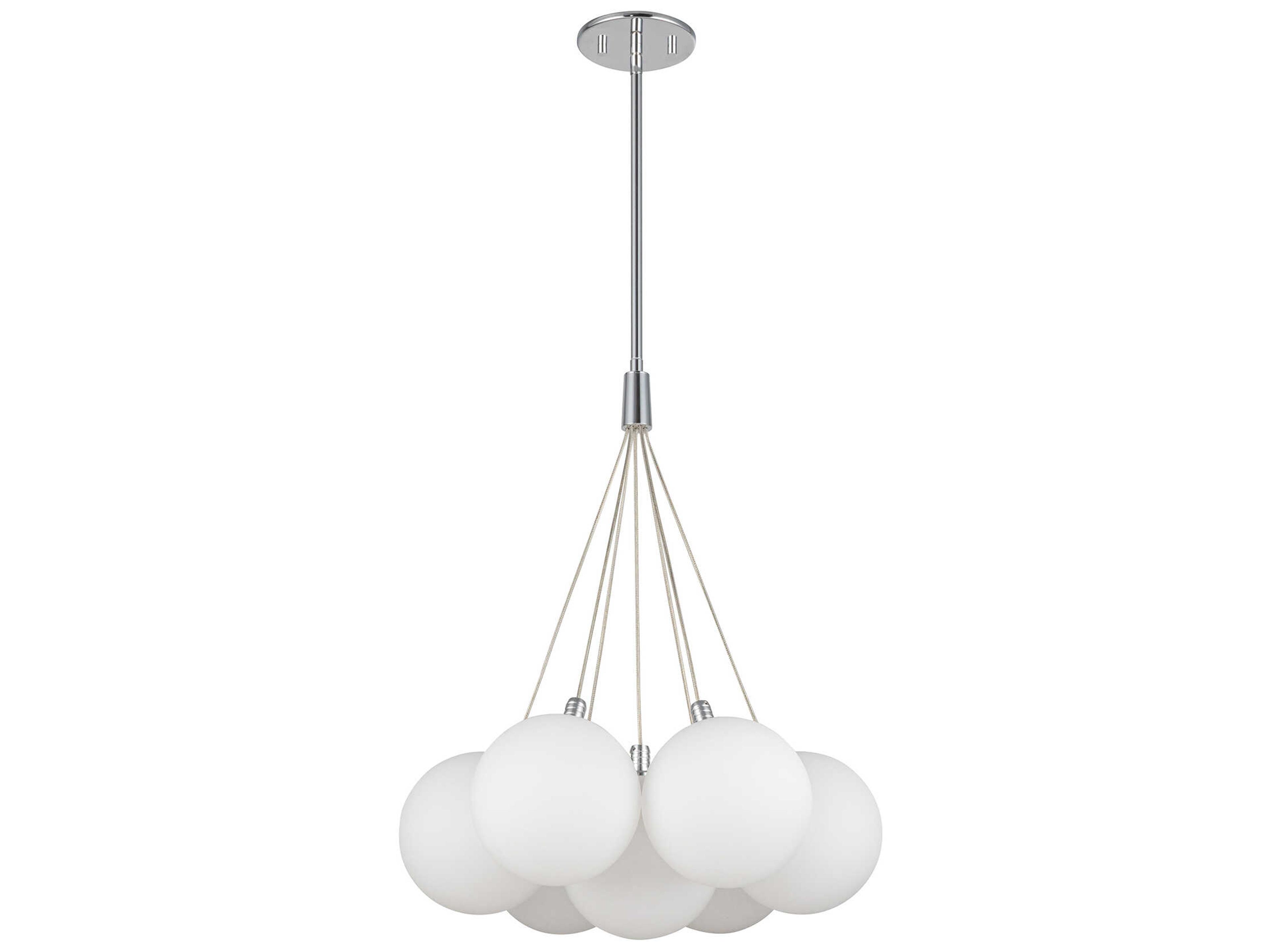 Kuzco Lighting Bolla Opal Glass Clear Globe Chandelier