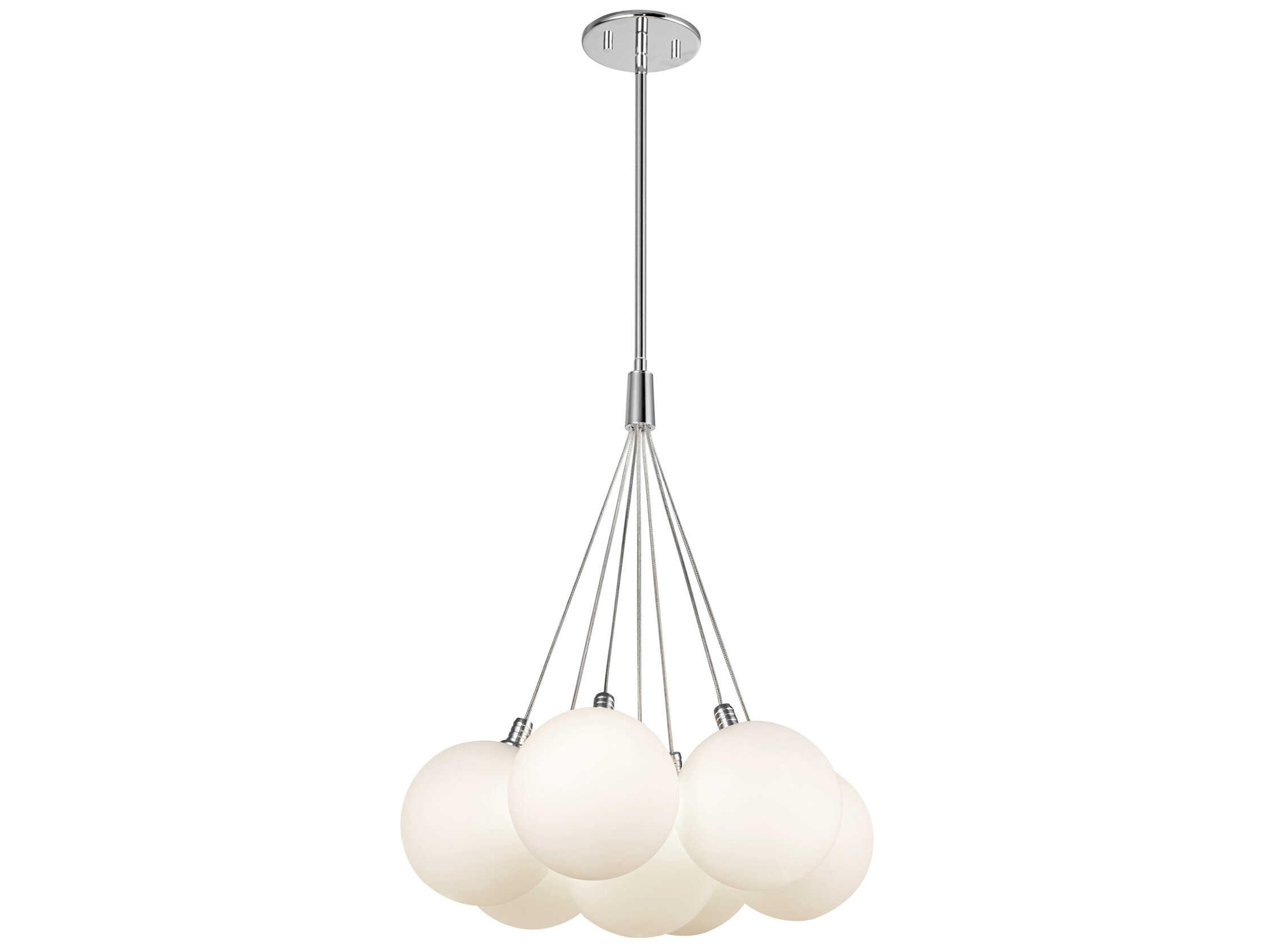 Kuzco Lighting Bolla Opal Glass Clear Globe Chandelier
