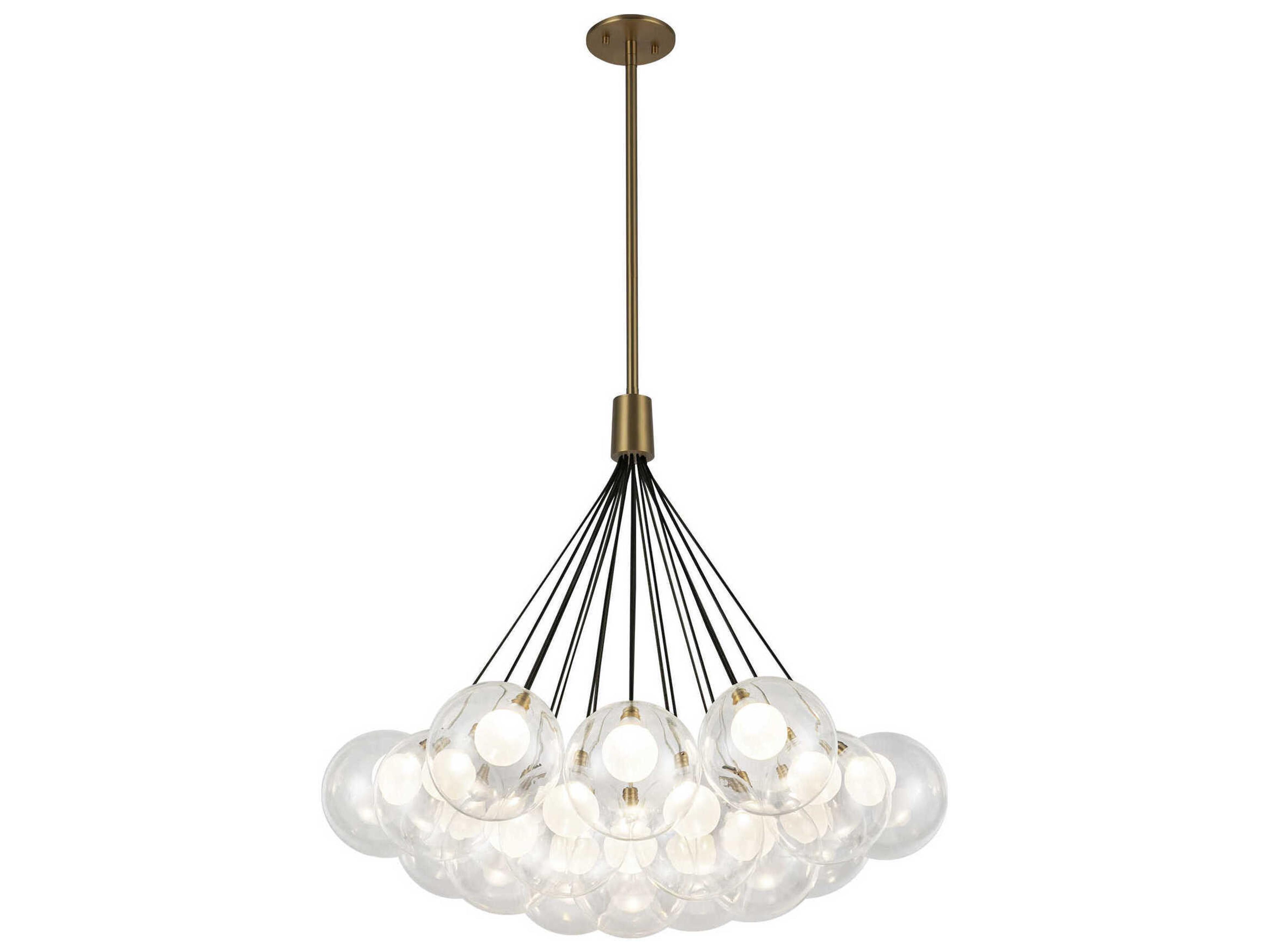 Kuzco Lighting Bolla Brushed Gold Globe Chandelier